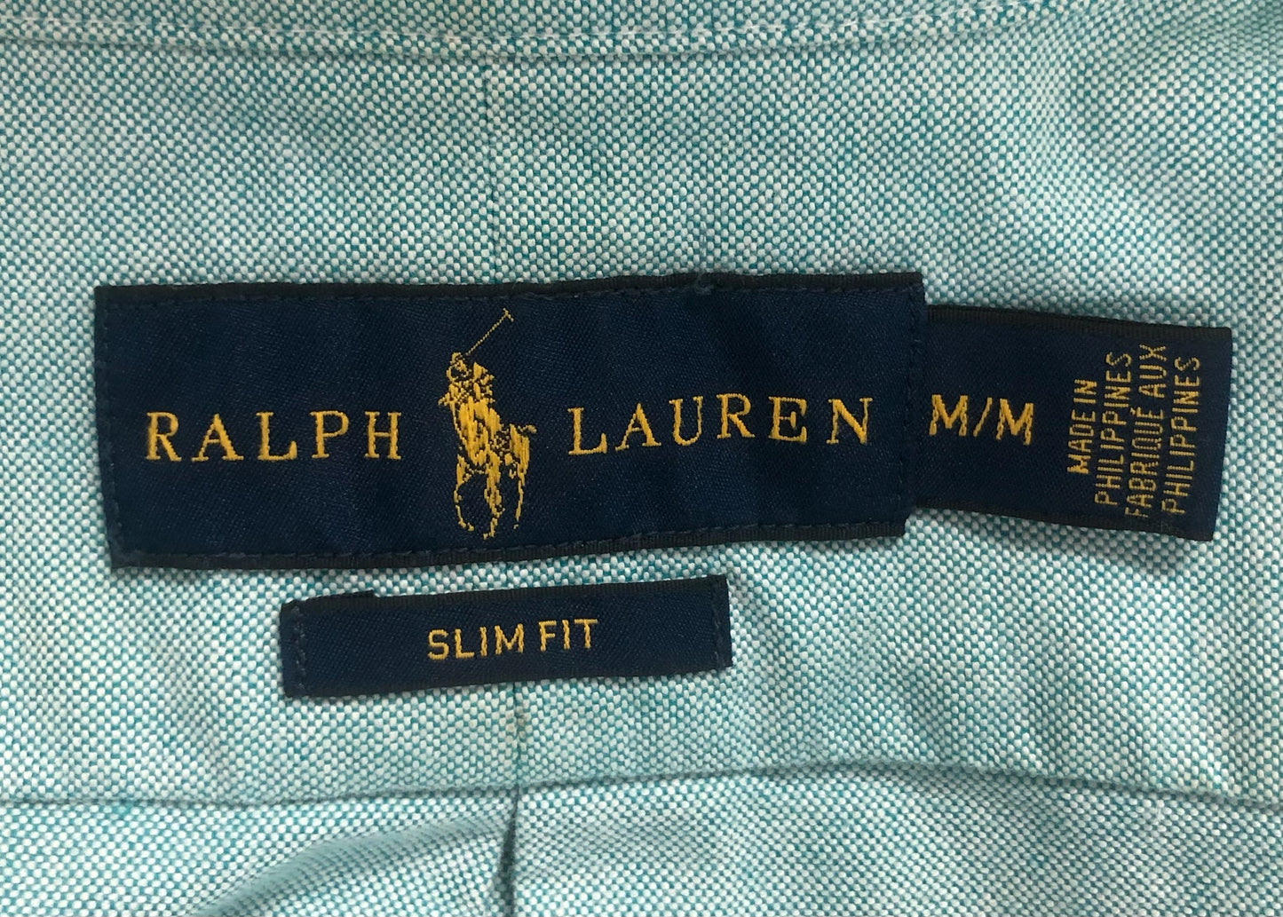 Camisa de botones Polo Ralph Lauren 🏇🏼 Oxford Color verde menta Talla M Entalle Slim Fit