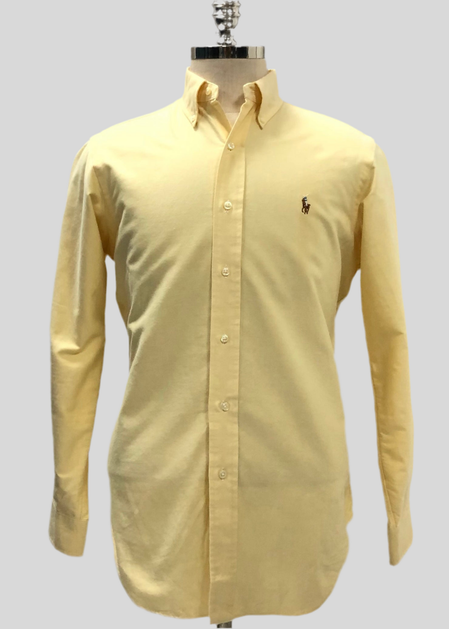 Camisa de botones Polo Ralph Lauren 🏇🏼 Oxford en color amarillo claro Talla M Entalle Regular