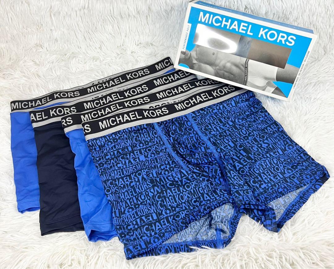 Combo de 4 Boxers Briefs Michael Kors color Azul y negro Talla S