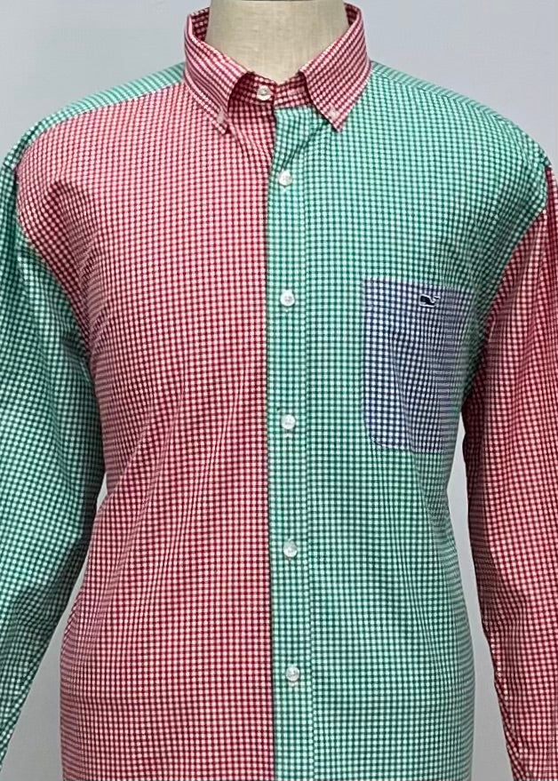 Camisa Vineyard Vines 🐳 de cuadros gingham multicolor Talla XL Entalle Clásico