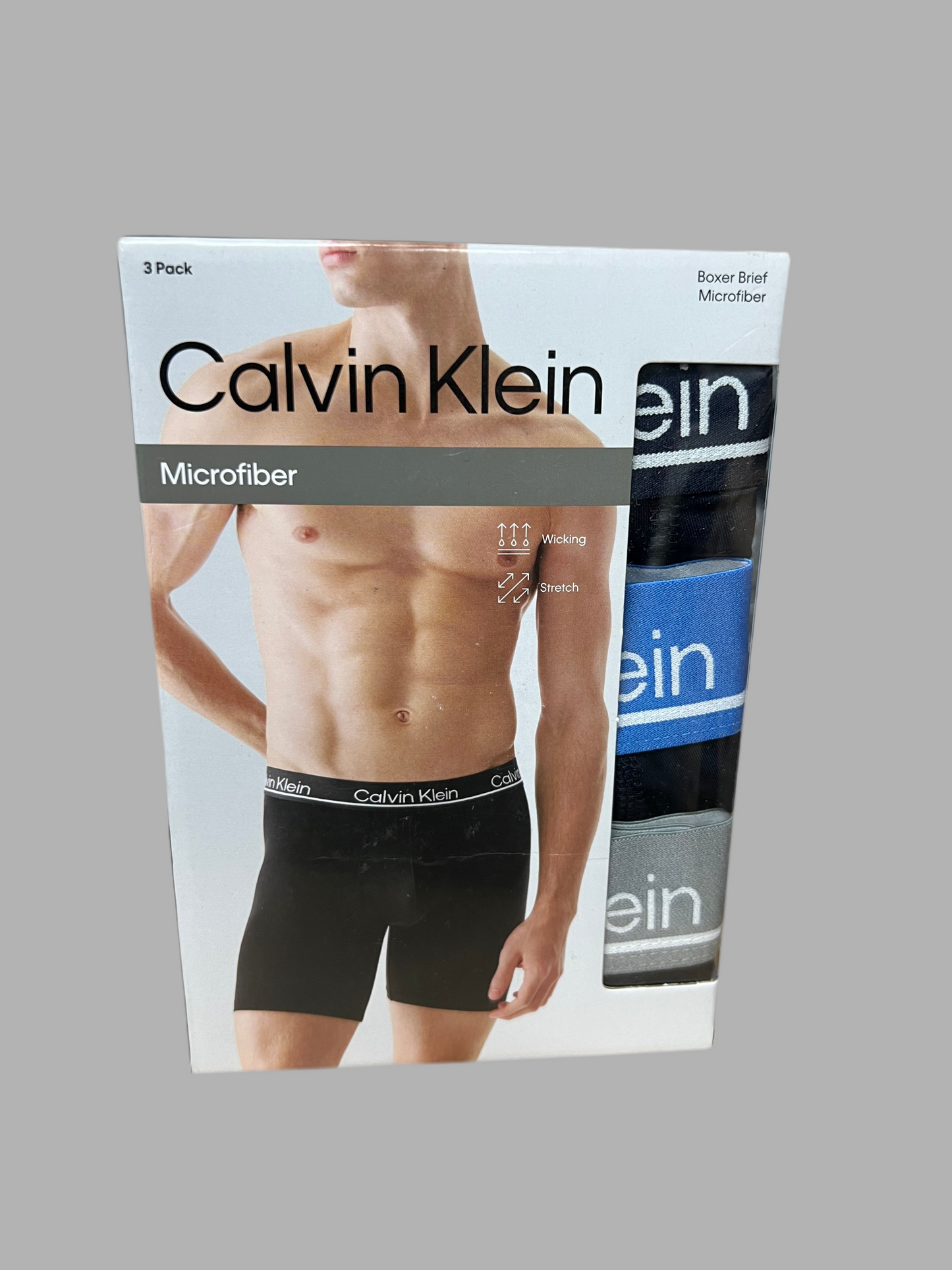 Paquete de 3 Calzoncillos tipo Boxer Calvin Klein de Microfibra - Tela ligera en Talla XL