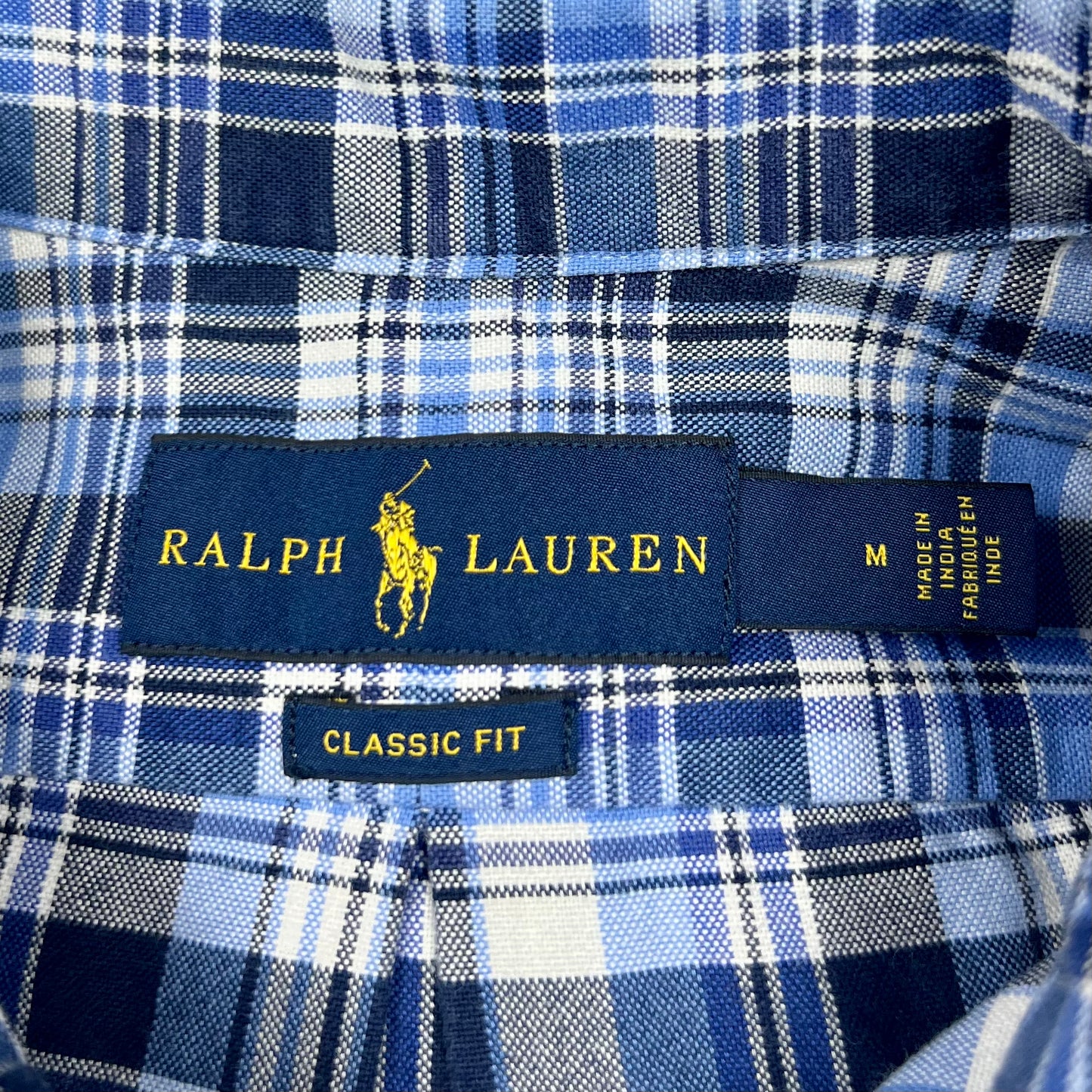 Camisa de cuadros tartán en color azul, celeste y blanco Polo Ralph Lauren 🏇🏼Talla M Entalle Clásico