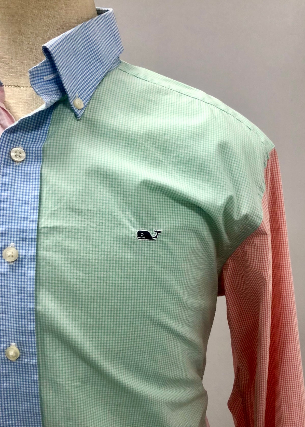 Camisa Vineyard Vines 🐳 de cuadros finos multicolor Talla L Entalle Regular