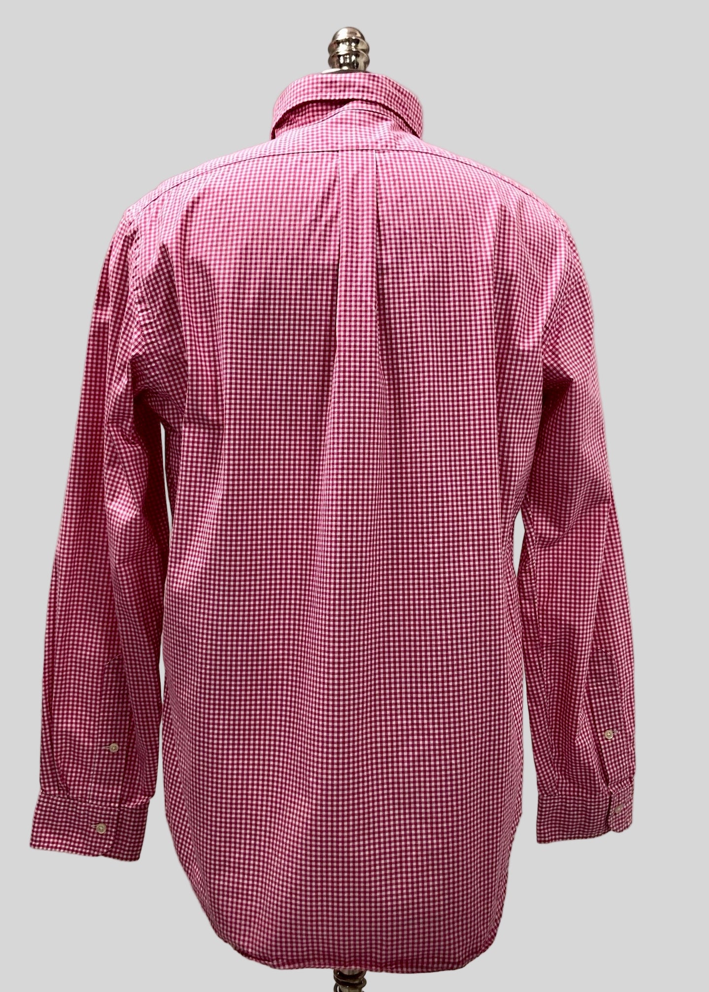 Camisa de botones Polo Ralph Lauren 🏇🏼 de cuadros gingham rosado intenso y blanco Talla L Entalle Regular