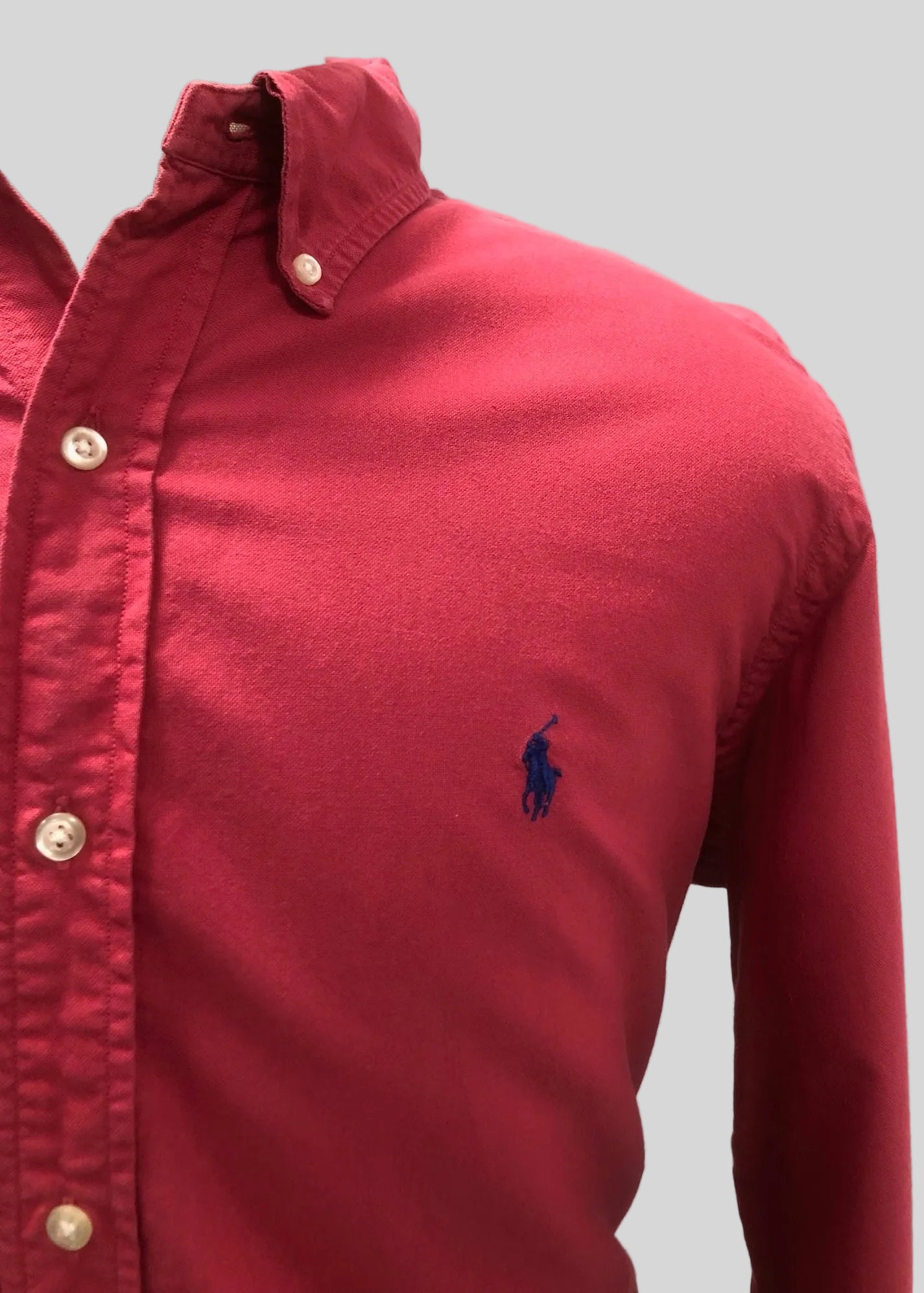 Camisa de botones Polo Ralph Lauren 🏇🏼 color rosado magenta Talla L Entalle Regular