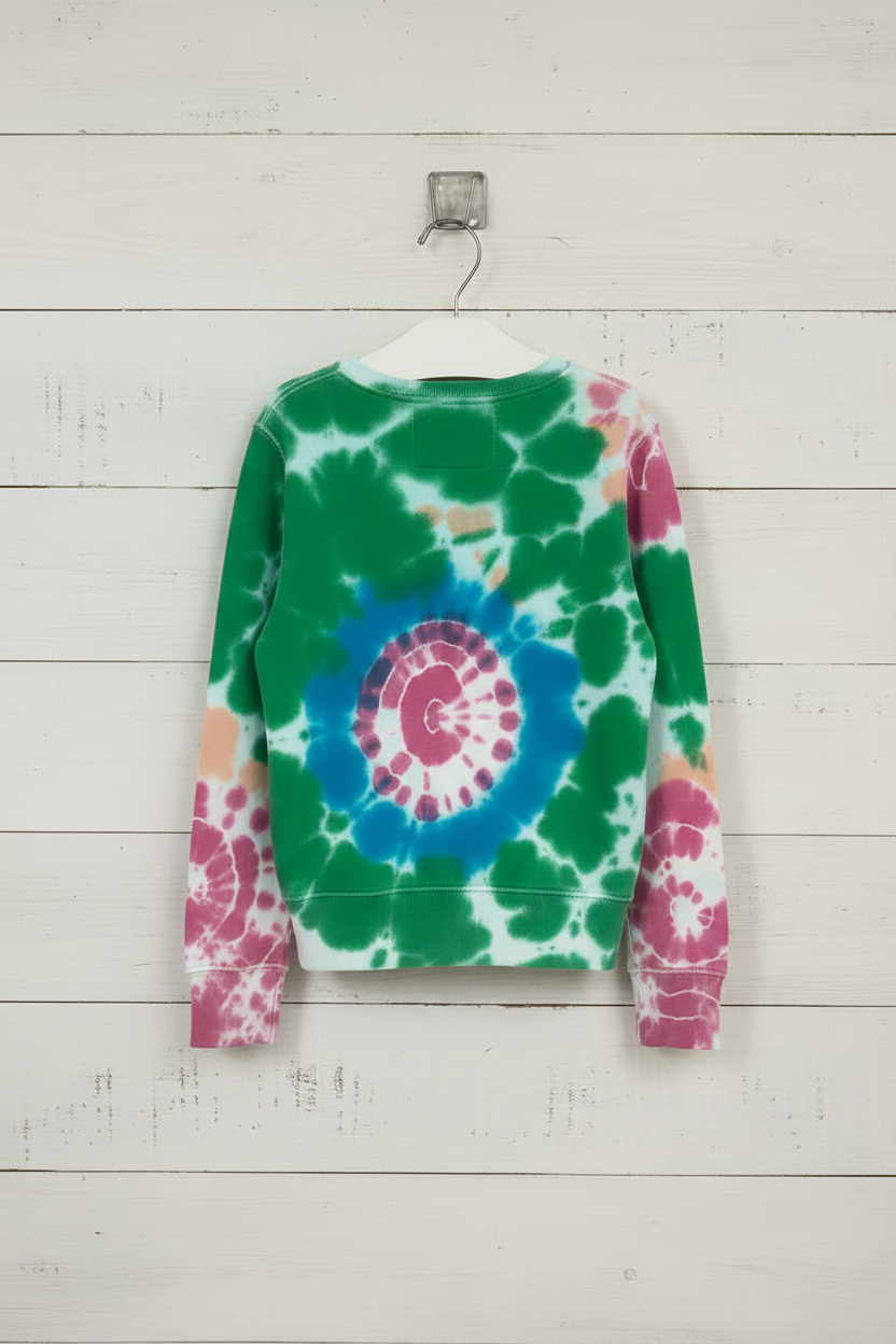 Sueter Jersey de niña Polo Ralph Lauren 🏇🏼 En color blanco con diseño tie dye Talla M (8-10)