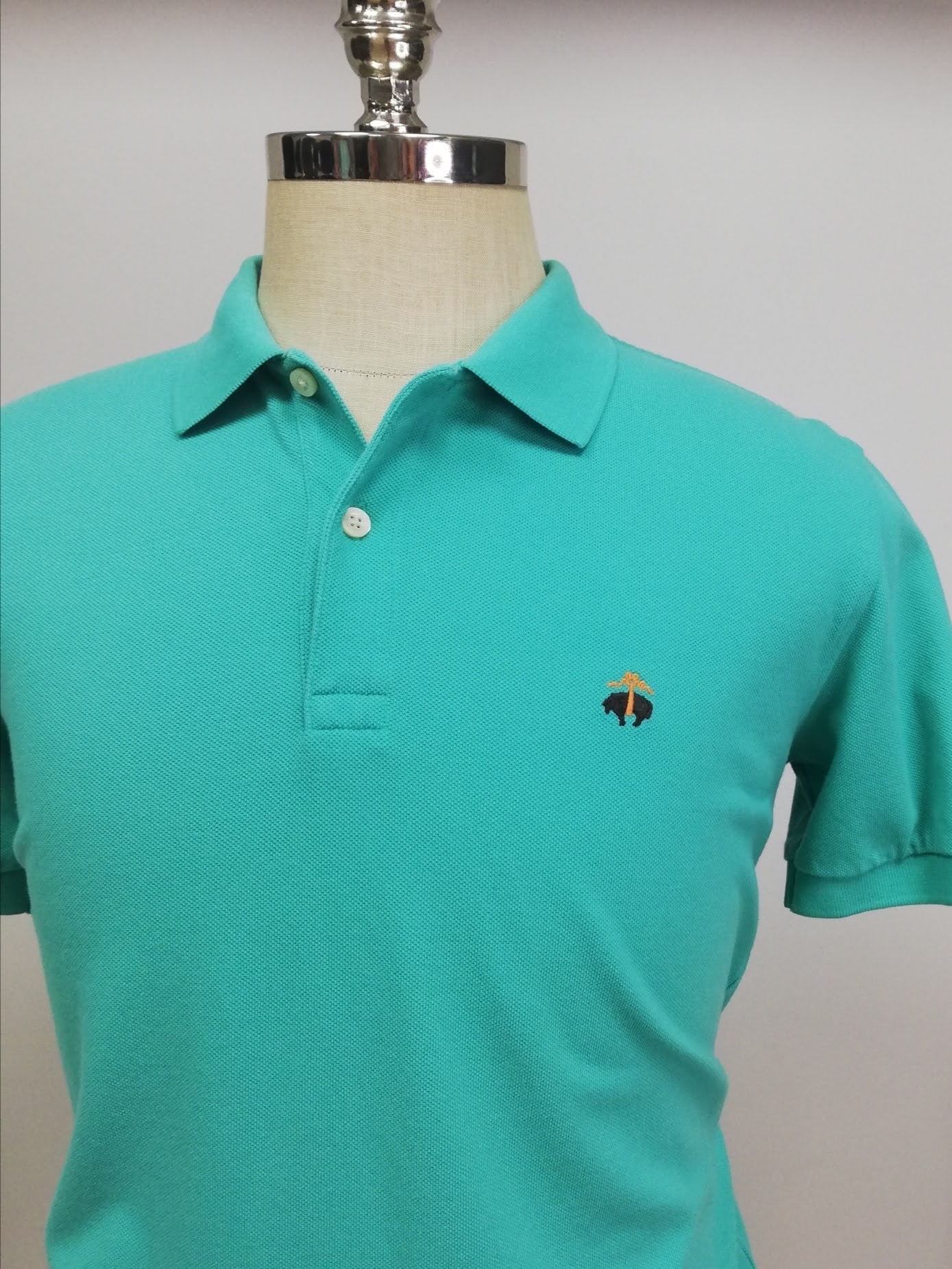 Camiseta Polo Brooks Brothers 🐑 color verde Talla M Slim Fit