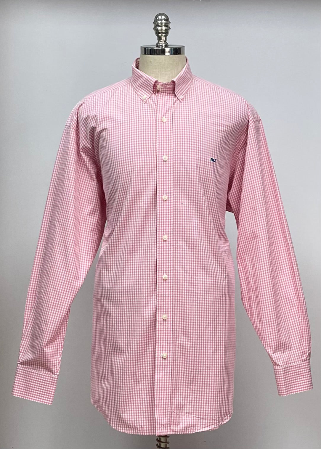 Camisa de cuadros Vineyard Vines 🐳 de cuadros gingham en color rosado y blanco Talla XXL Entalle Regular