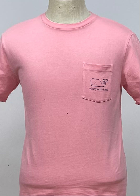 Camiseta cuello redondo Vineyard Vines 🐳 color rosado con Diseño de ballena Talla Small