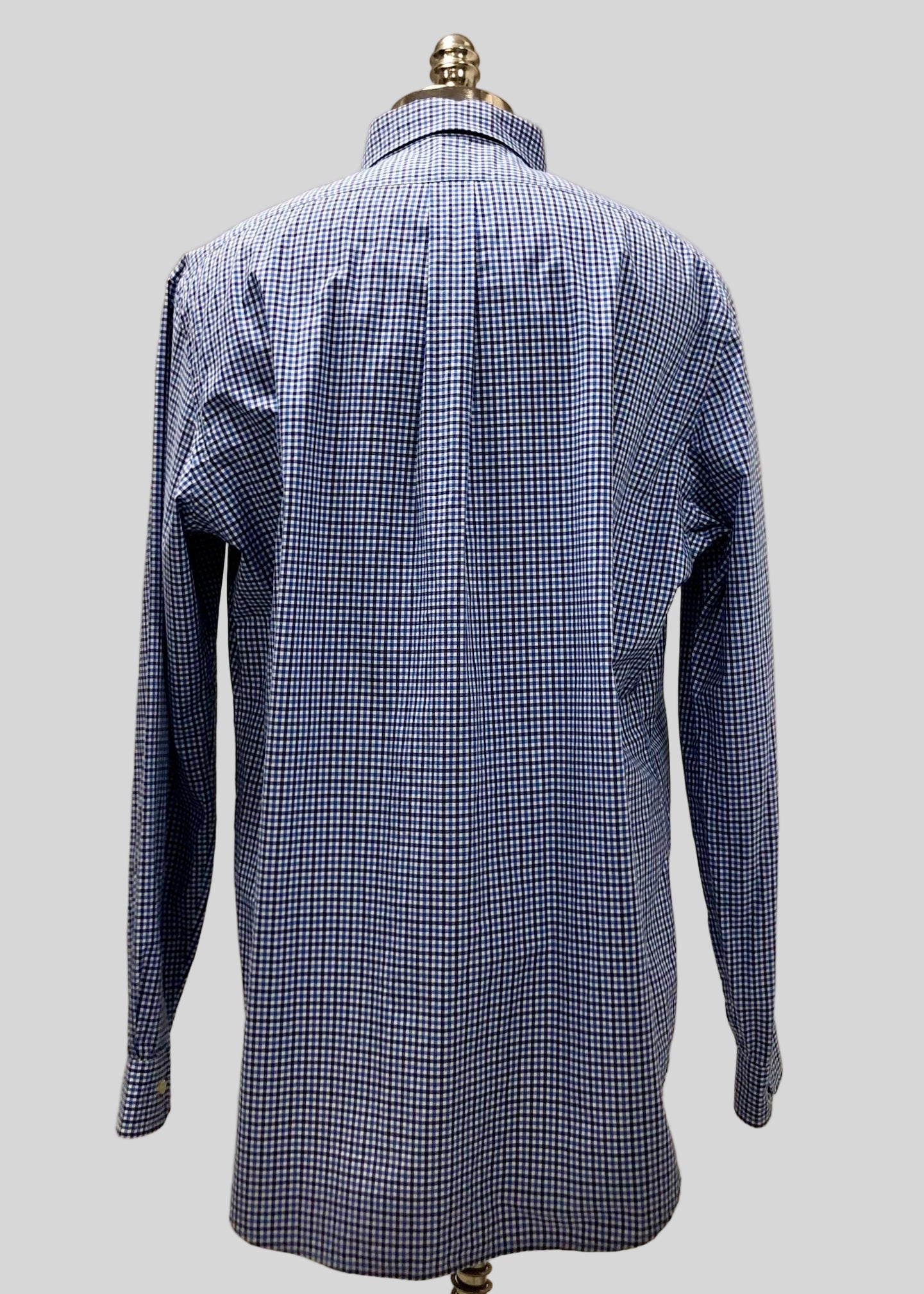 Camisa Polo Ralph Lauren 🏇🏼 de cuadros en color azul, negro y blanco Talla XL Entalle Regular
