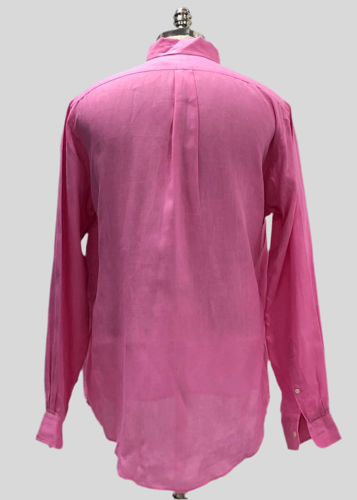 Camisa de botones Polo Ralph Lauren 🏇🏼 De Lino en color rosado intenso Talla L Entalle Custom Fit