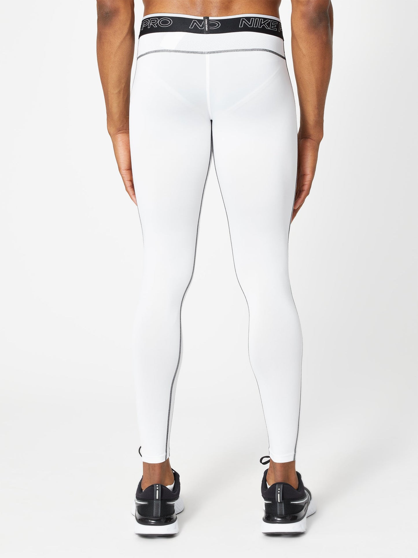 Mallas de entrenamiento Nike ✔️ Pro Dri-FIT para hombre en Color blanco y cintura en negro Talla L, XL y XXL