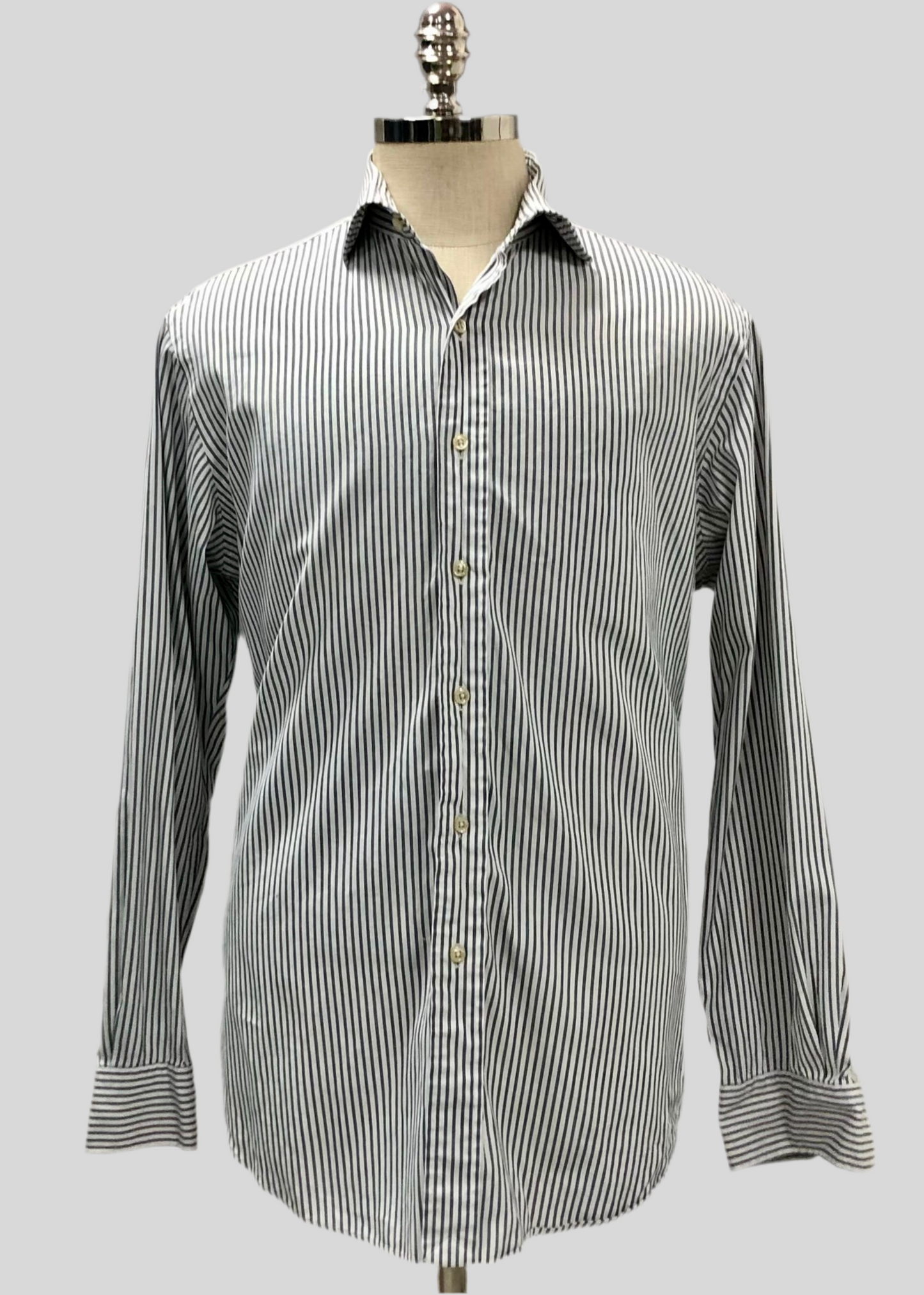 Camisa de botones Polo Ralph Lauren 🏇🏼 color blanco de rayas en negro Talla L Entalle Regular