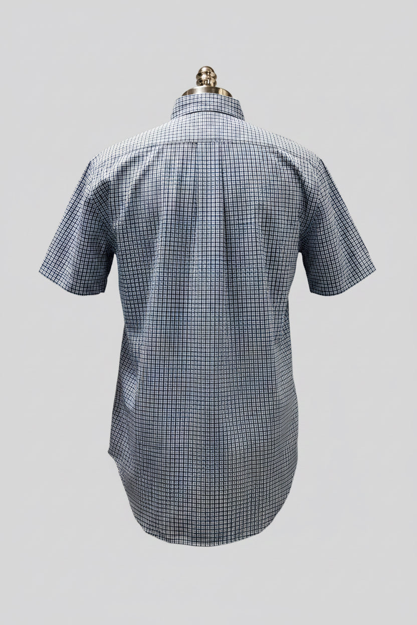 Camisa Polo Ralph Lauren 🏇🏼 Color blanco de cuadros en color azul Talla L Entalle Regular