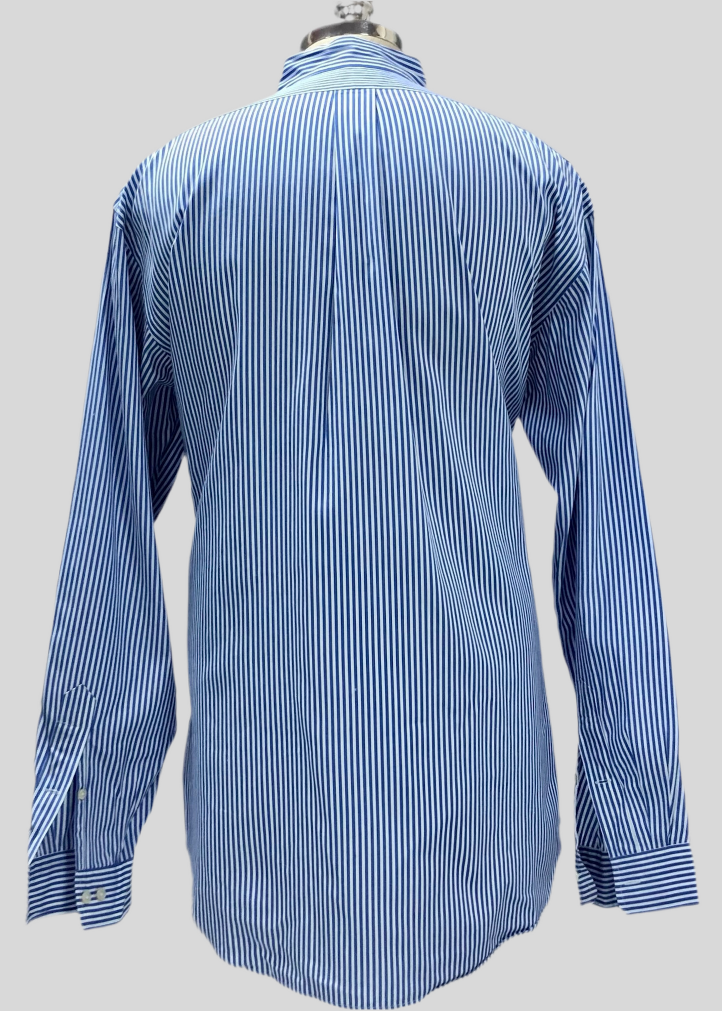 Camisa de botones Polo Ralph Lauren 🏇🏼 con patron de rayas en color azul y blanco Talla XL Entalle Clásico