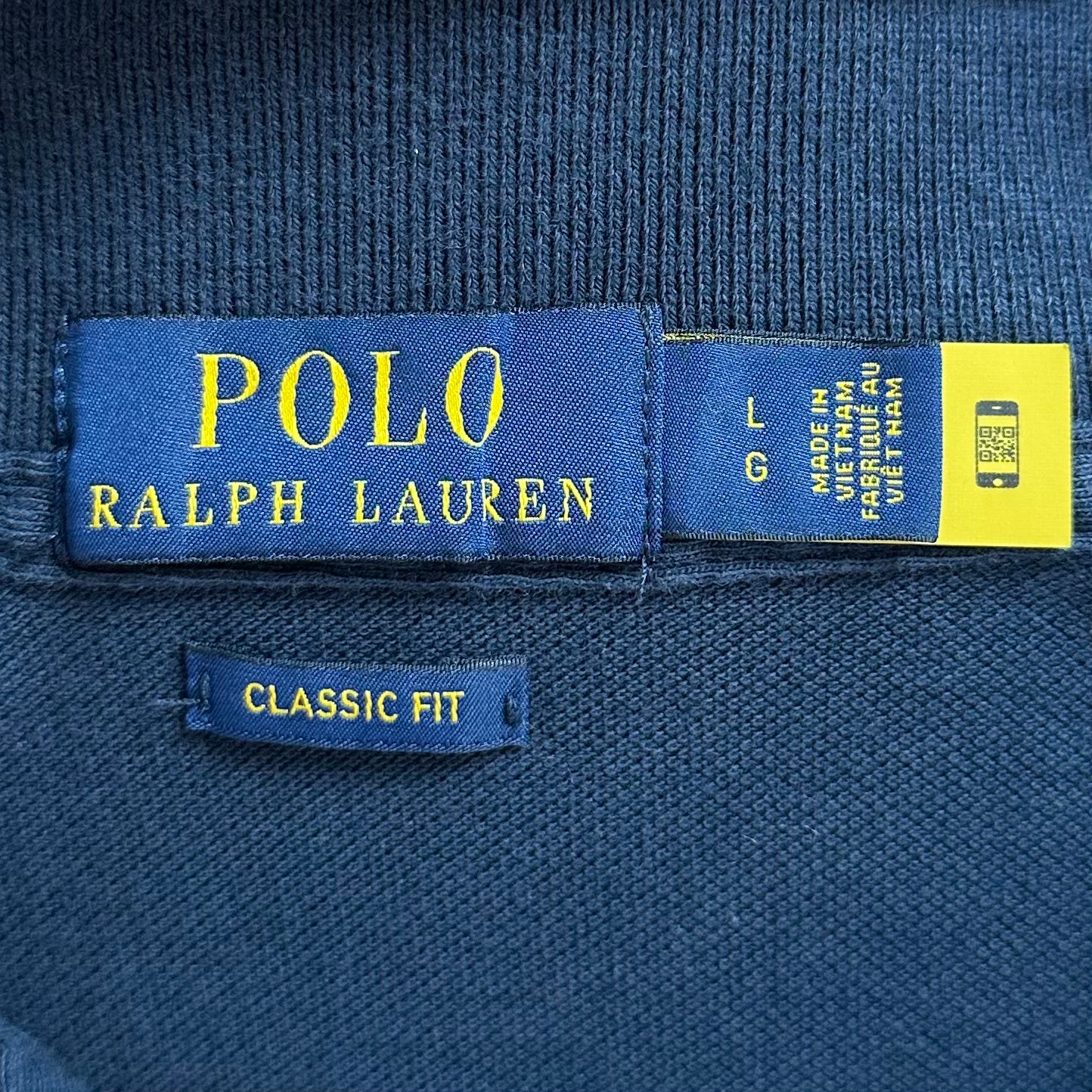 Camiseta Polo Ralph Lauren 🏇🏼color gris oscuro con logo big pony en dorado Talla L Entalle Clásico