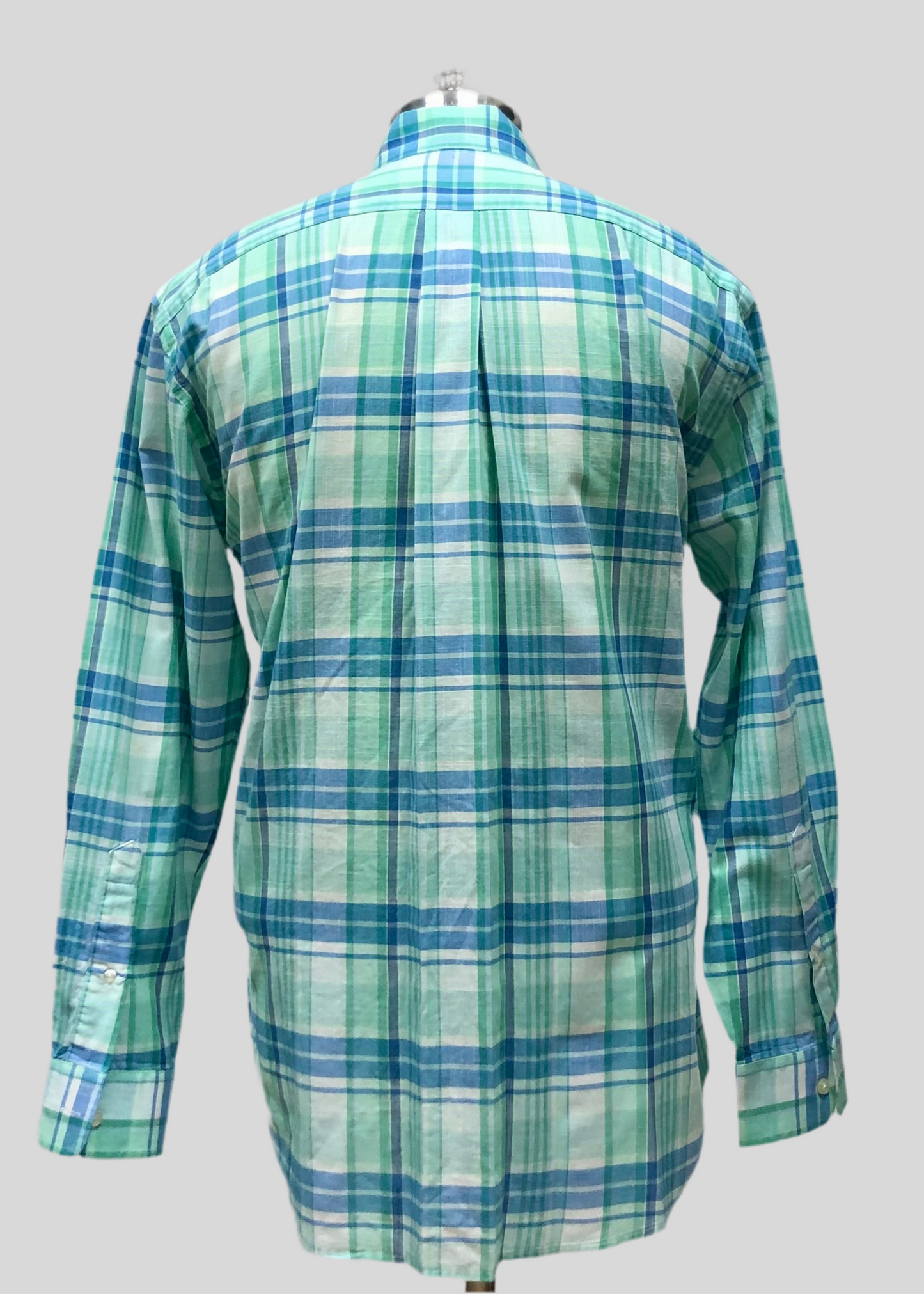 Camisa Vineyard Vines 🐳 de cuadros tartán en color verde, celeste y blanco Talla M Entalle Regular