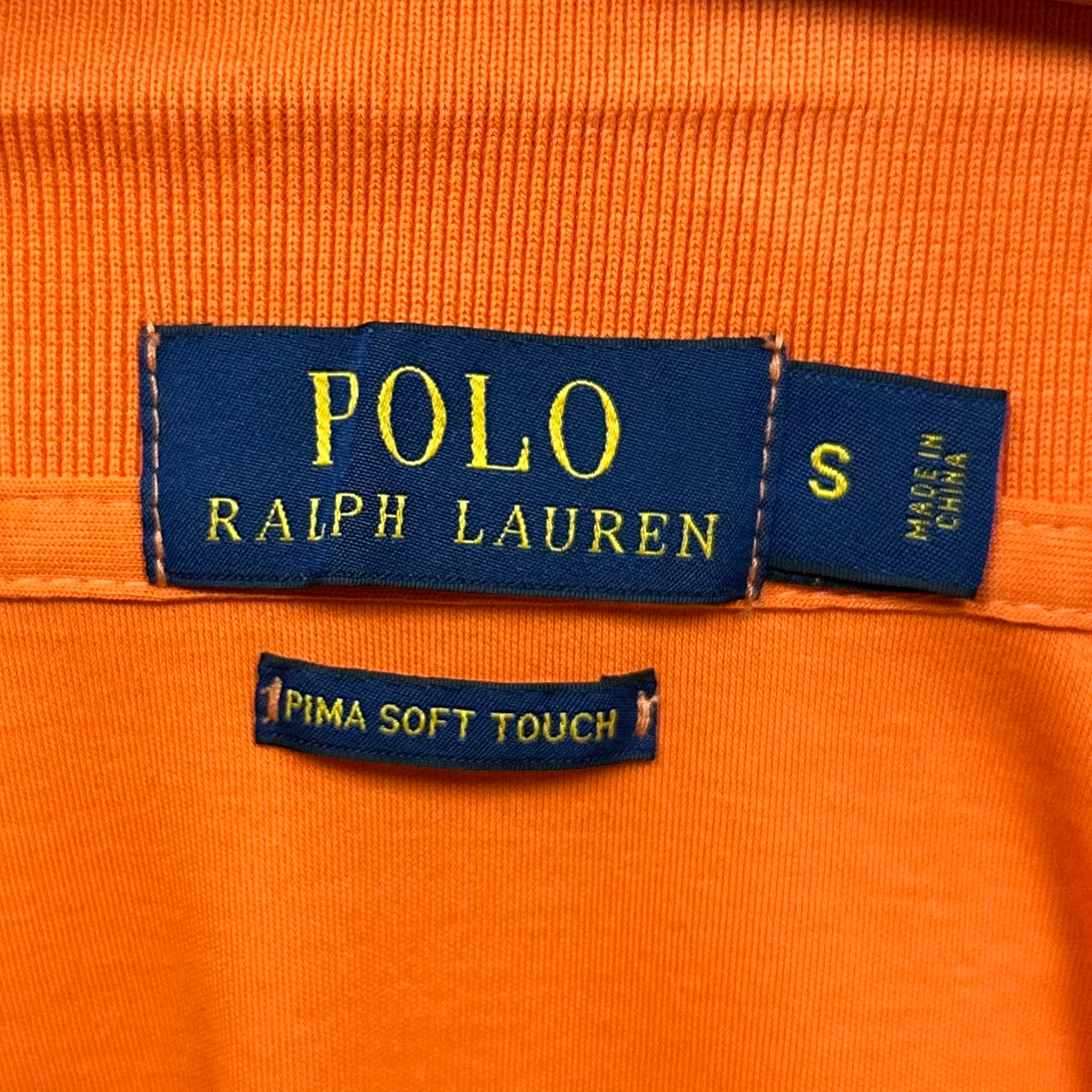 Camiseta Polo Ralph Lauren 🏇🏼color naranja intenso Talla S Entalle Regular