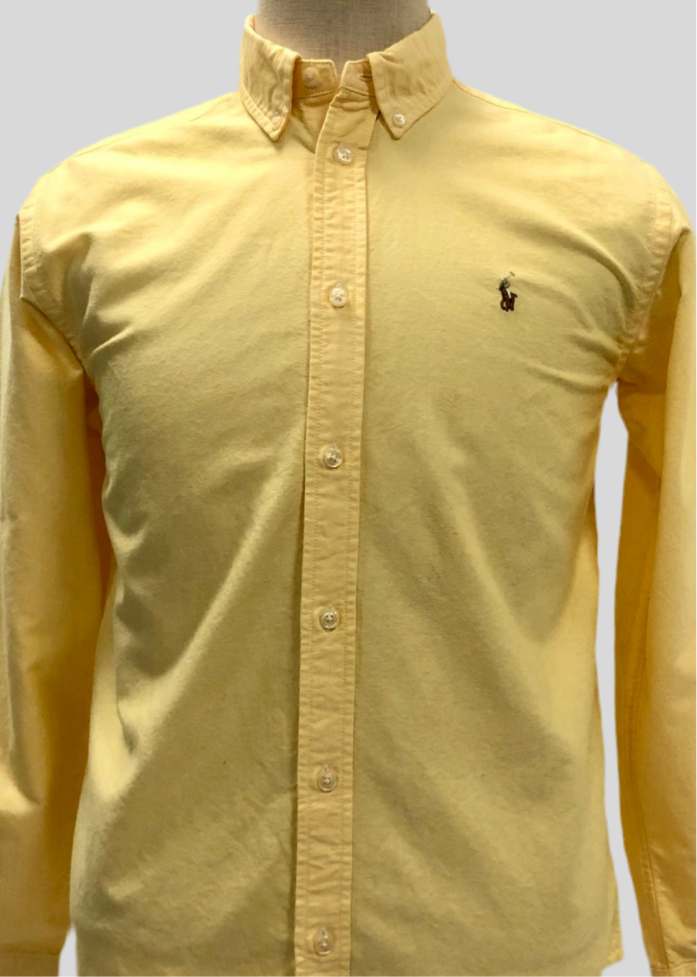Camisa de niño Polo Ralph Lauren 🏇🏼 Oxford en color amarillo Talla XL Entalle Regular