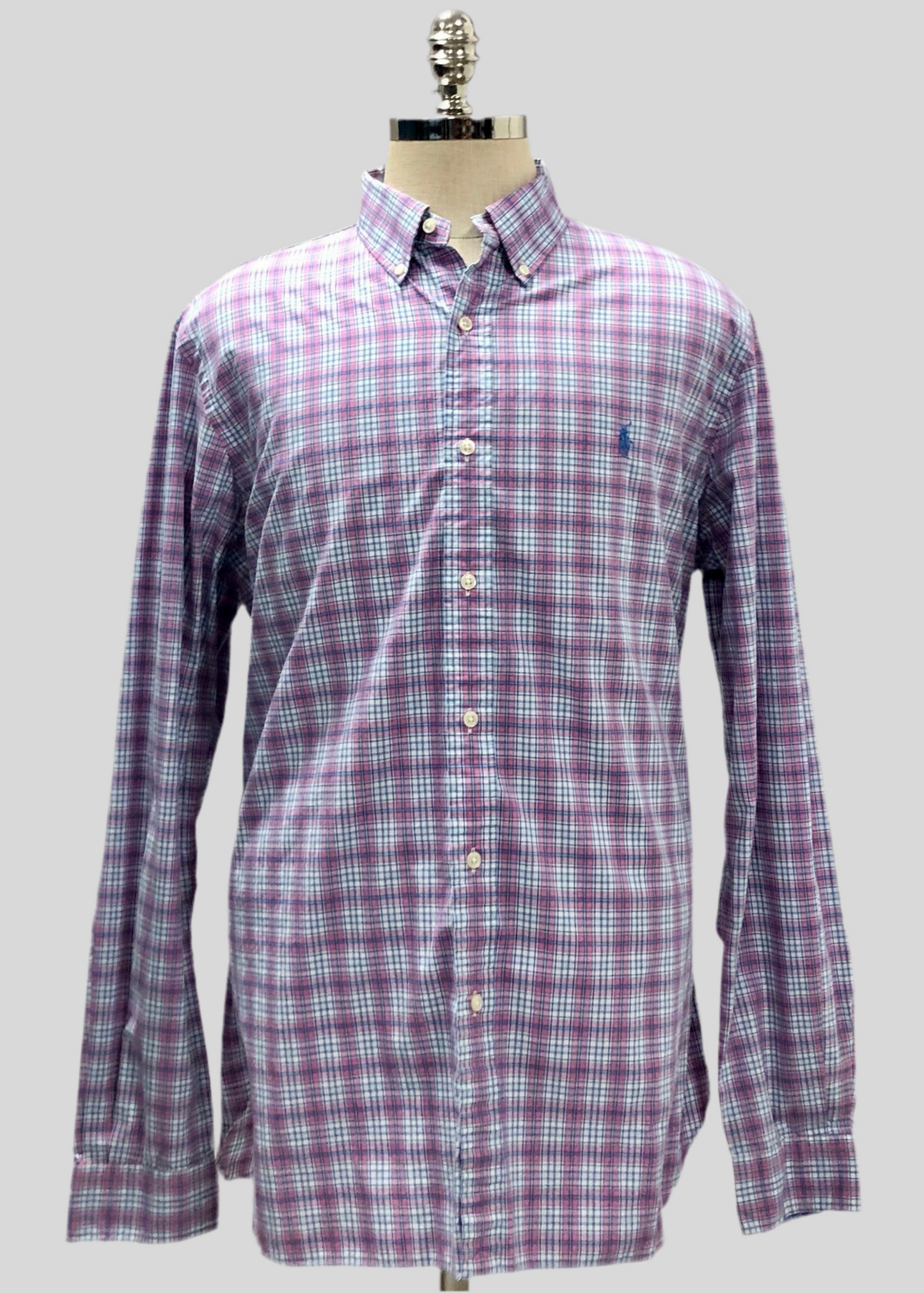Camisa de botones Polo Ralph Lauren 🏇🏼 con patron de cuadros Rojo, azul y blanco Talla XL Entalle Slim Fit