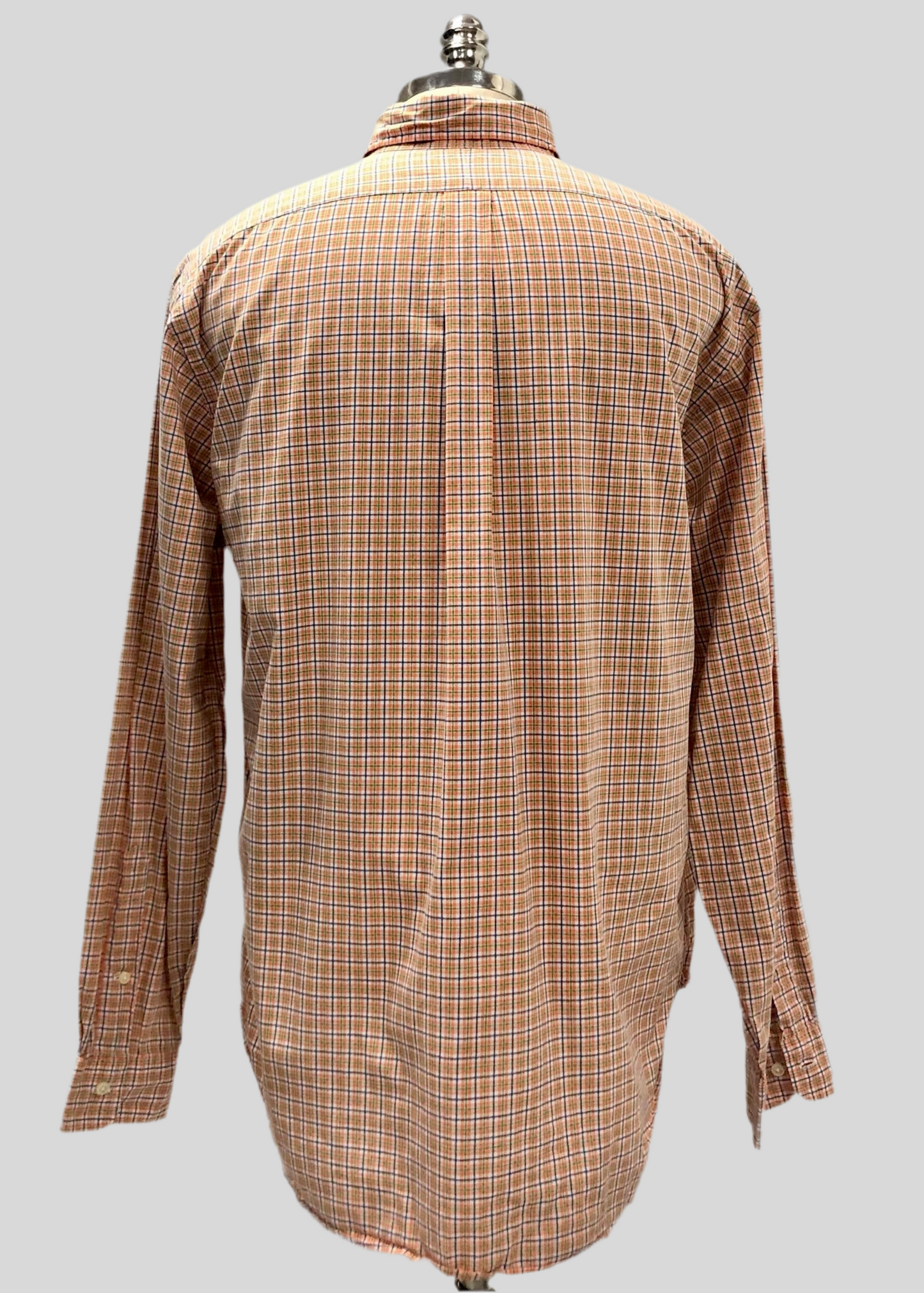 Camisa de botones Polo Ralph Lauren 🏇🏼 De cuadros color naranja, verde, azul y blanco Talla XL Entalle Clásico