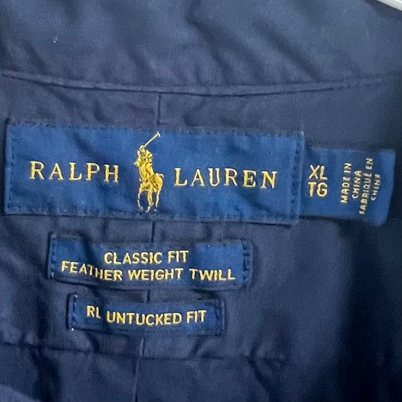 Camisa de botones Polo Ralph Lauren 🏇🏼 en color azul navy Talla XL Entalle Clásico
