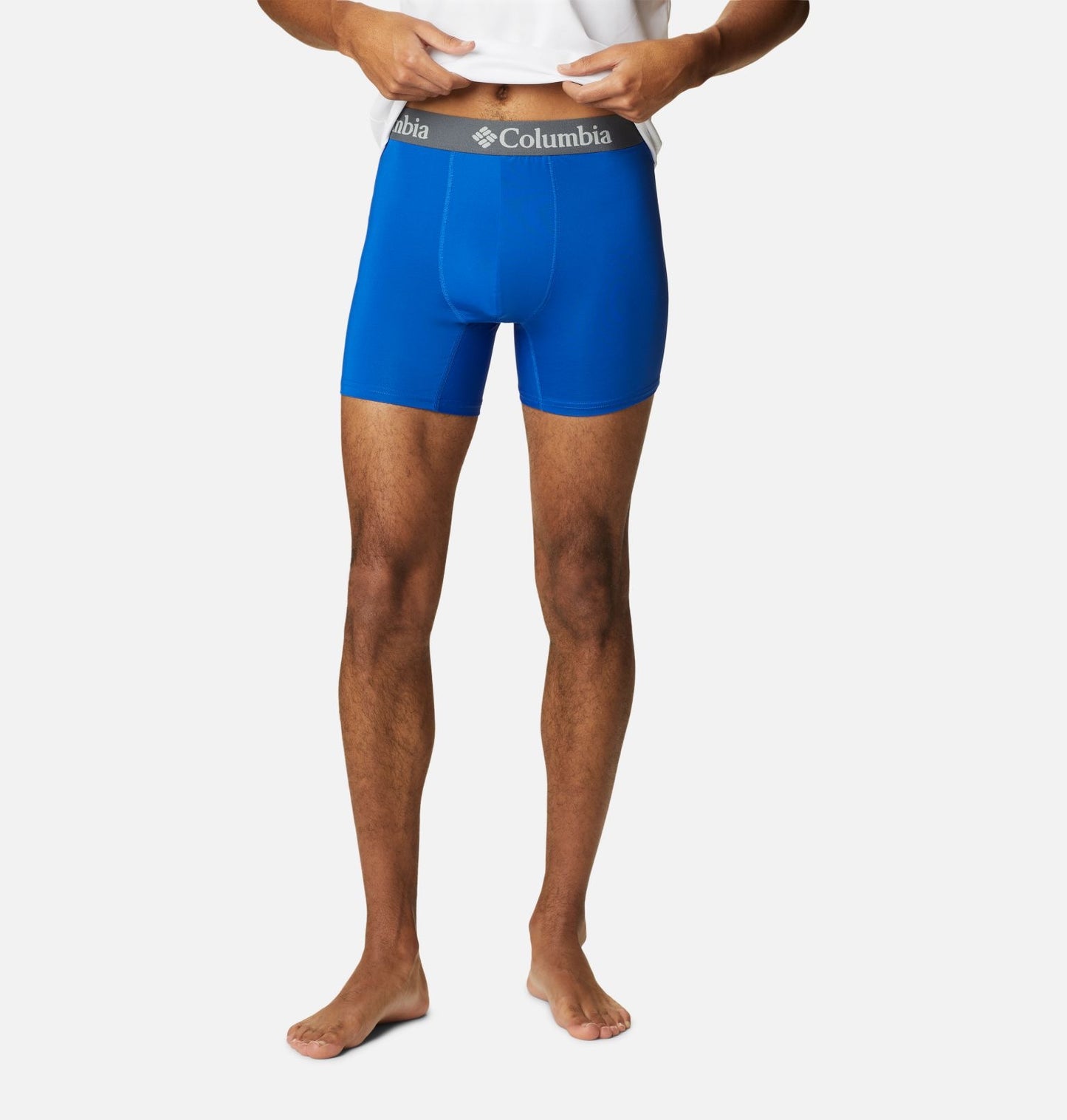 Combo de 3 Boxers Briefs Columbia 🔷 Tela de algodón stretch color celeste, azul y negro Talla S