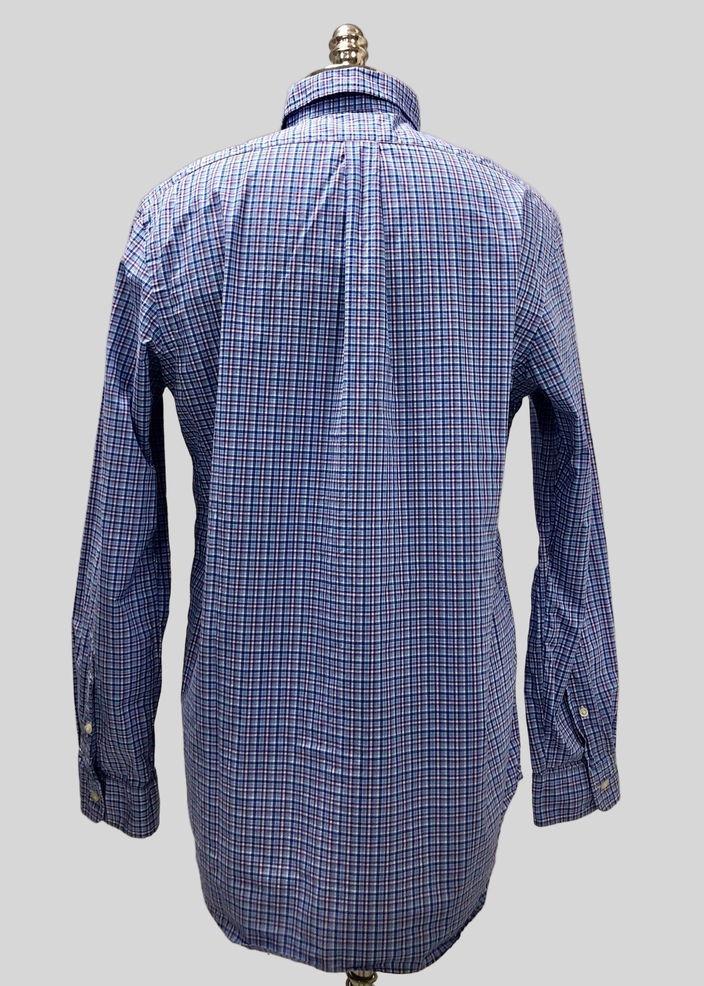Camisa Polo Ralph Lauren 🏇🏼 de cuadros celeste, azul, morado Talla L Entalle Clásico