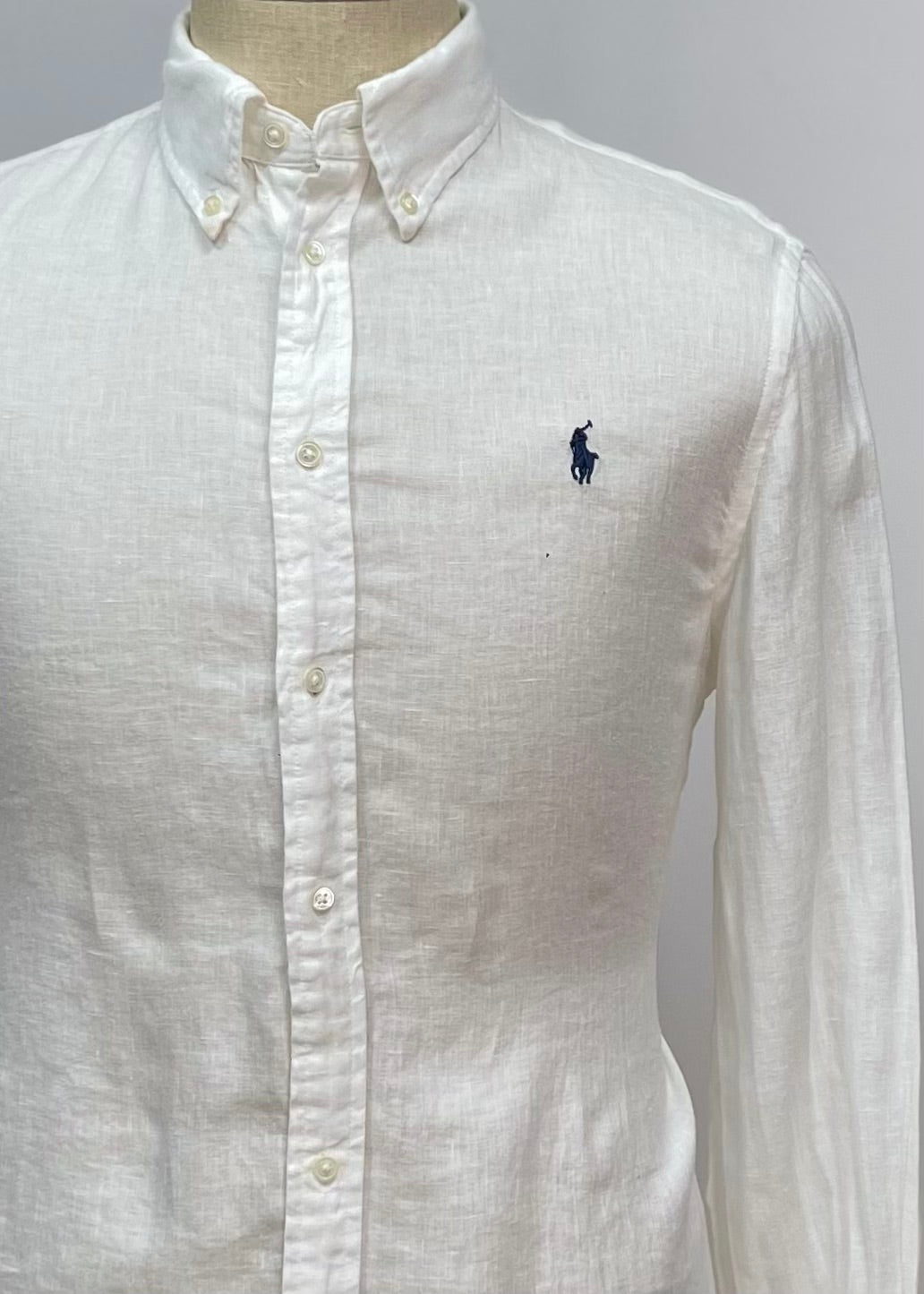 Camisa de mujer Polo Ralph Lauren 🏇🏼 De Lino en color blanco Talla XL Entalle Relaxed