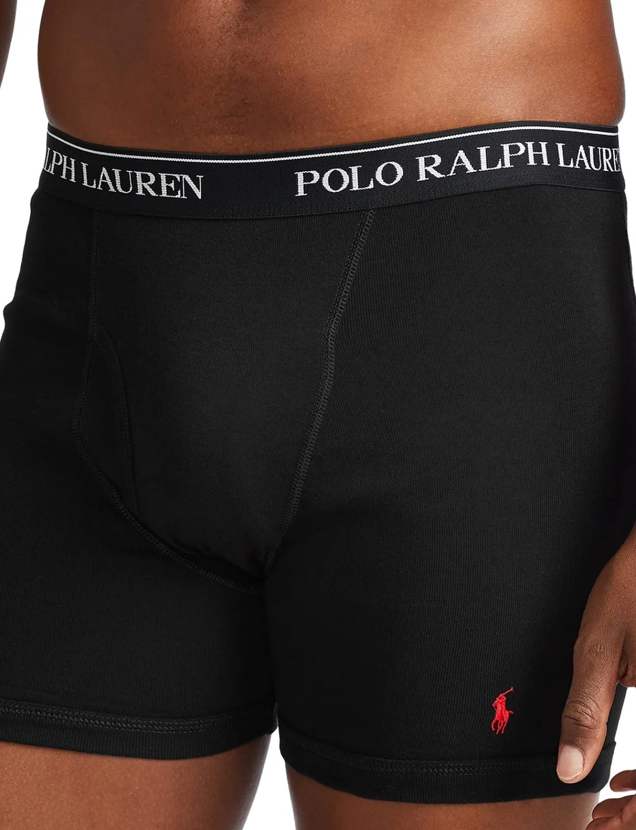 Paquete de 3 Boxer Briefs Polo Ralph Lauren 🏇🏼 Classic Fit Tela algodón stretch color negro Talla XL