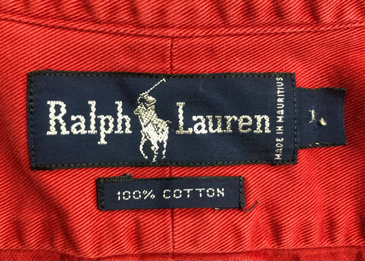 Camisa de botones Polo Ralph Lauren 🏇🏼 en color rojo Talla L Entalle Regular