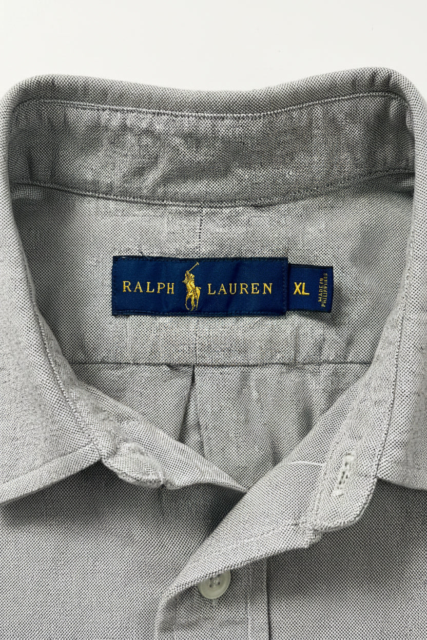 Camisa de botones Polo Ralph Lauren 🏇🏼 Oxford en color gris Talla XL Entalle regular (ver descripción)