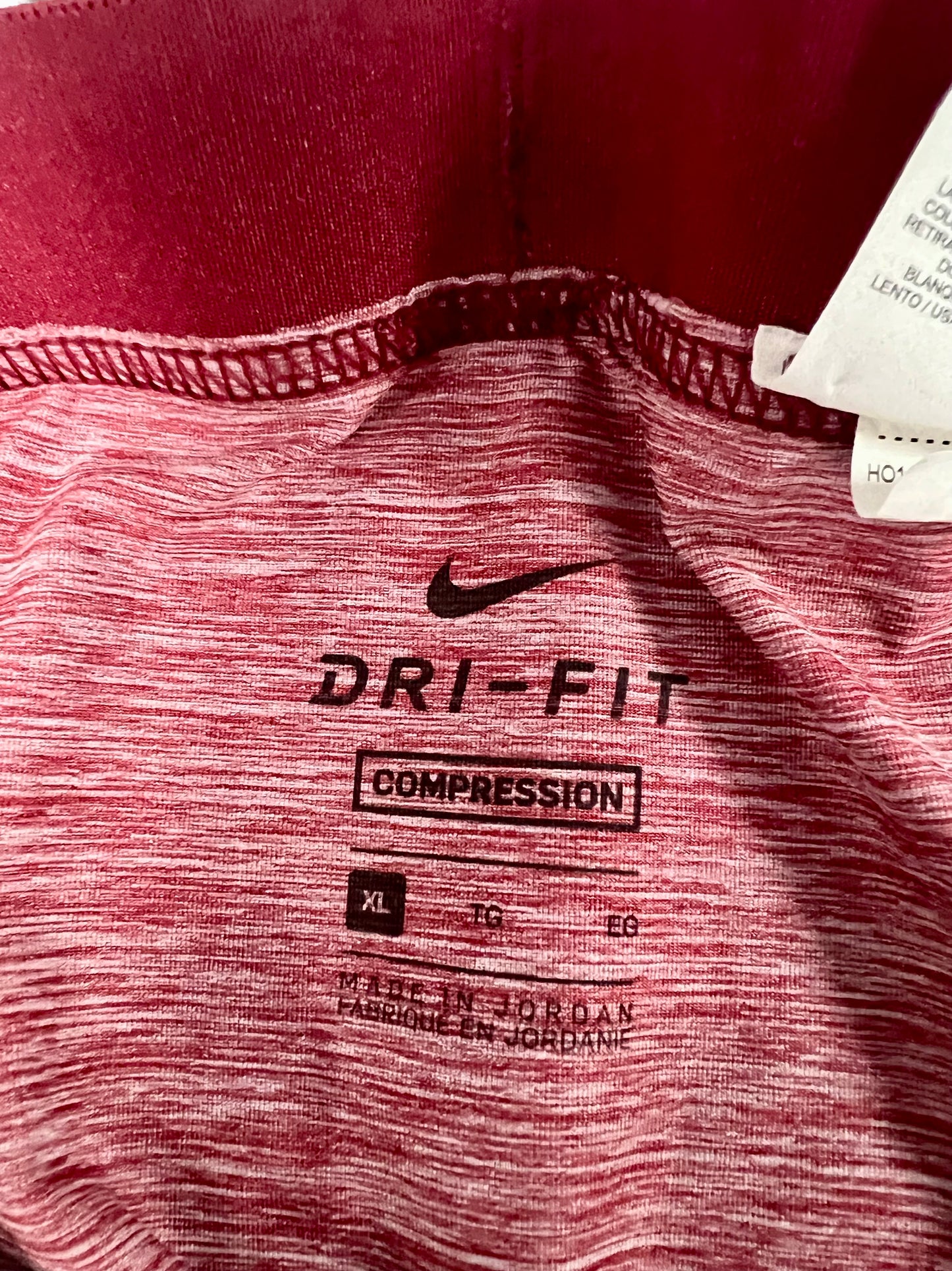 Mallas de entrenamiento licra Nike ✔️ Pro Dri-FIT 3/4 para hombre en Color rojo y blanco Talla XL