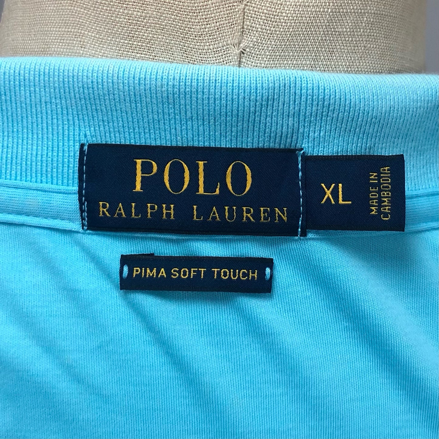 Camiseta Polo Ralph Lauren 🏇🏼color turquesa Talla XL Entalle Regular (ver descripción)