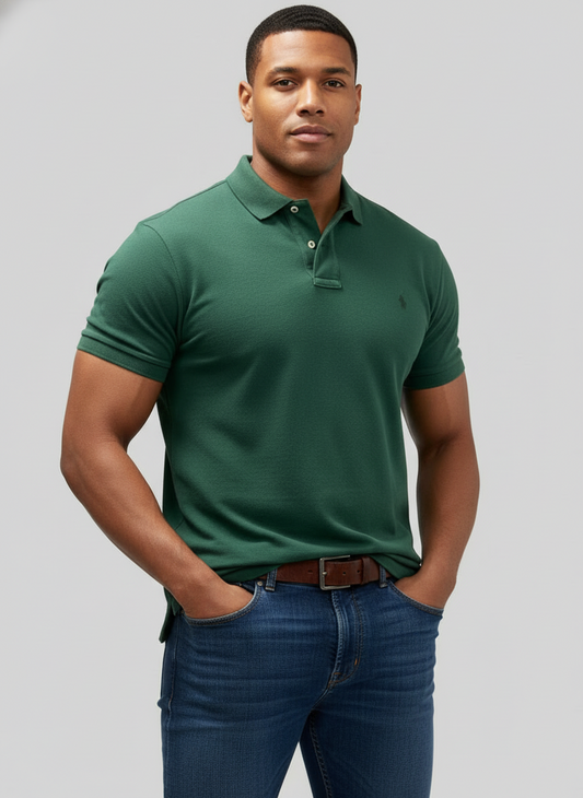 Camiseta Polo Ralph Lauren 🏇🏼 color verde oscuro Talla XL Entalle Regular