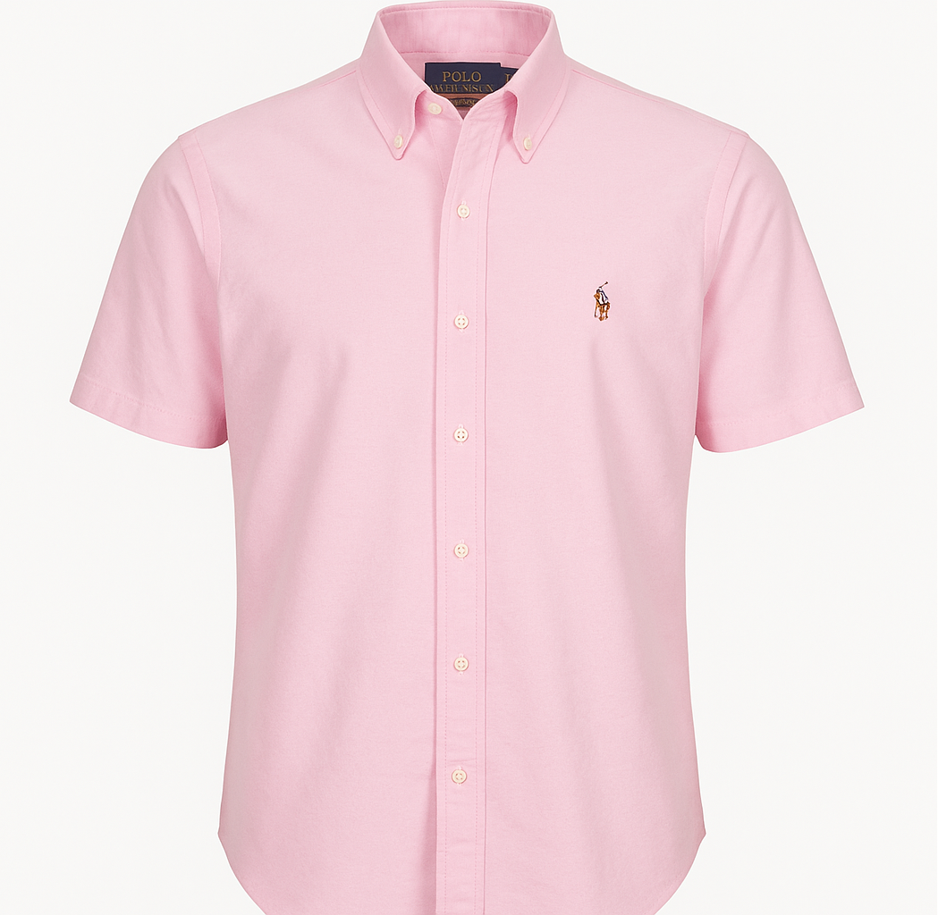 Camisa de botones Polo Ralph Lauren 🏇🏼 Oxford en color rosado claro Talla XL Entalle Clásico