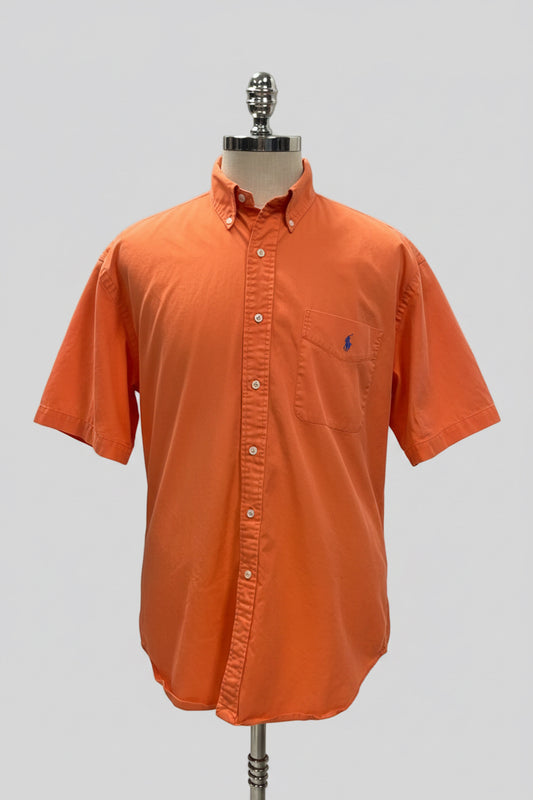 Camisa de botones Polo Ralph Lauren 🏇🏼  en color naranja Talla XL Entalle Regular (ver descripción)