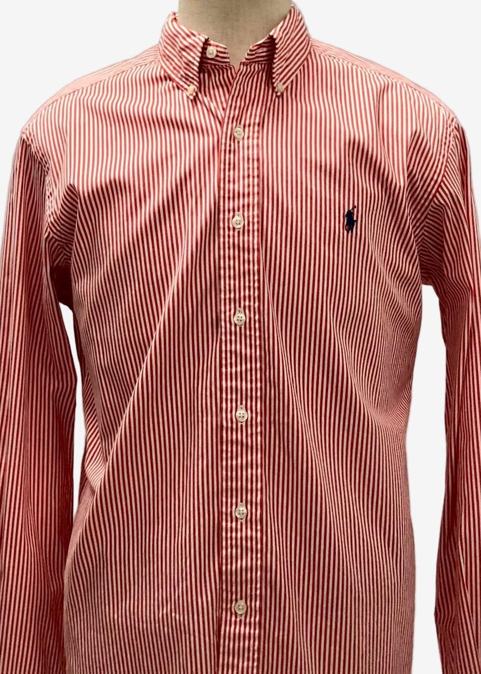 Camisa de botones Polo Ralph Lauren 🏇🏼 de rayas en color naranja y blanco Talla L Entalle Clásico