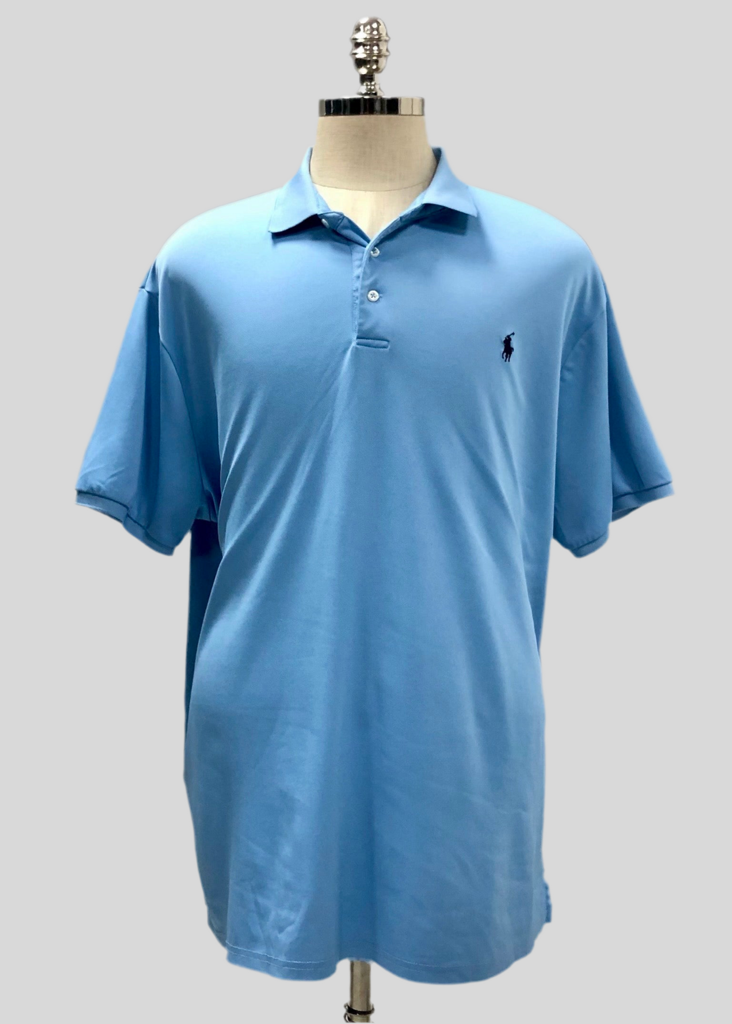 Camiseta Polo Ralph Lauren 🏇🏼 Tela performance color celeste Talla XXL Entalle Regular
