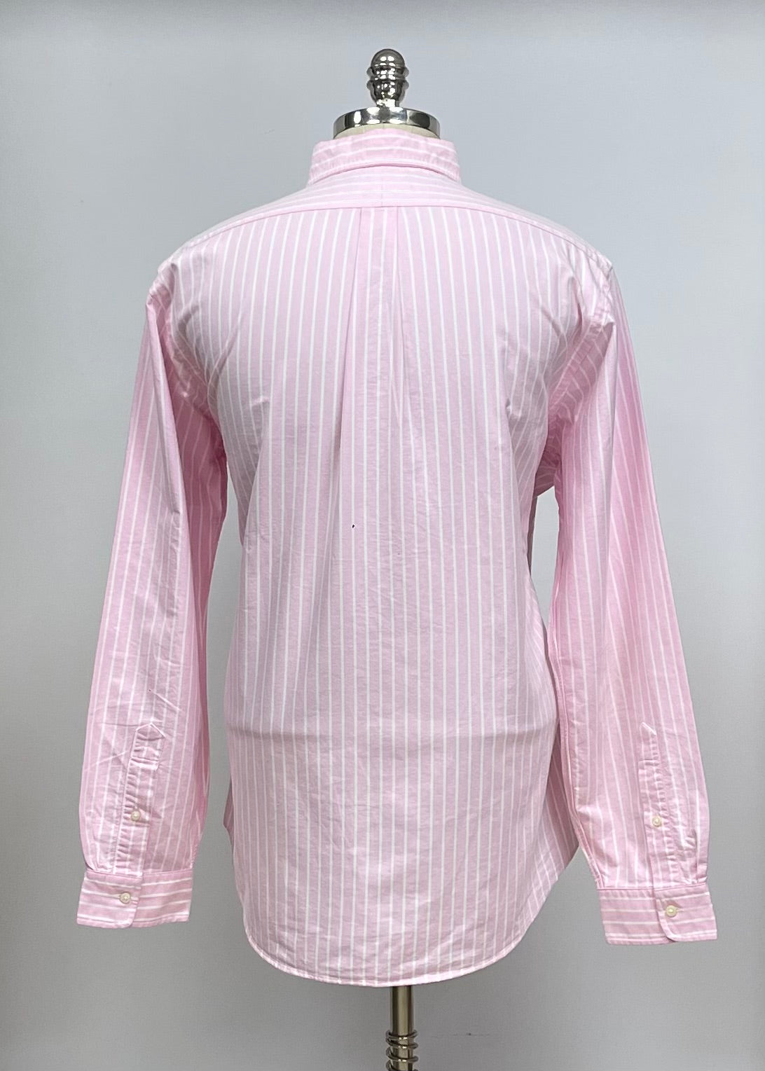 Camisa Polo Ralph Lauren 🏇🏼 Oxford color rosado con rayas en color blanco Talla XL Entalle Clásico