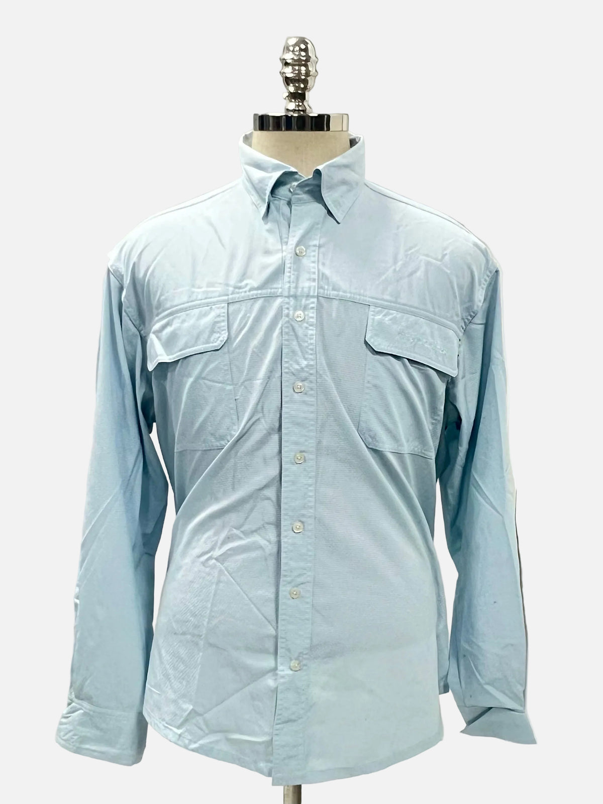Camisa Vineyard Vines 🐳 Modelo Harbor de cuadro en color celeste y blanco Talla M Entalle regular