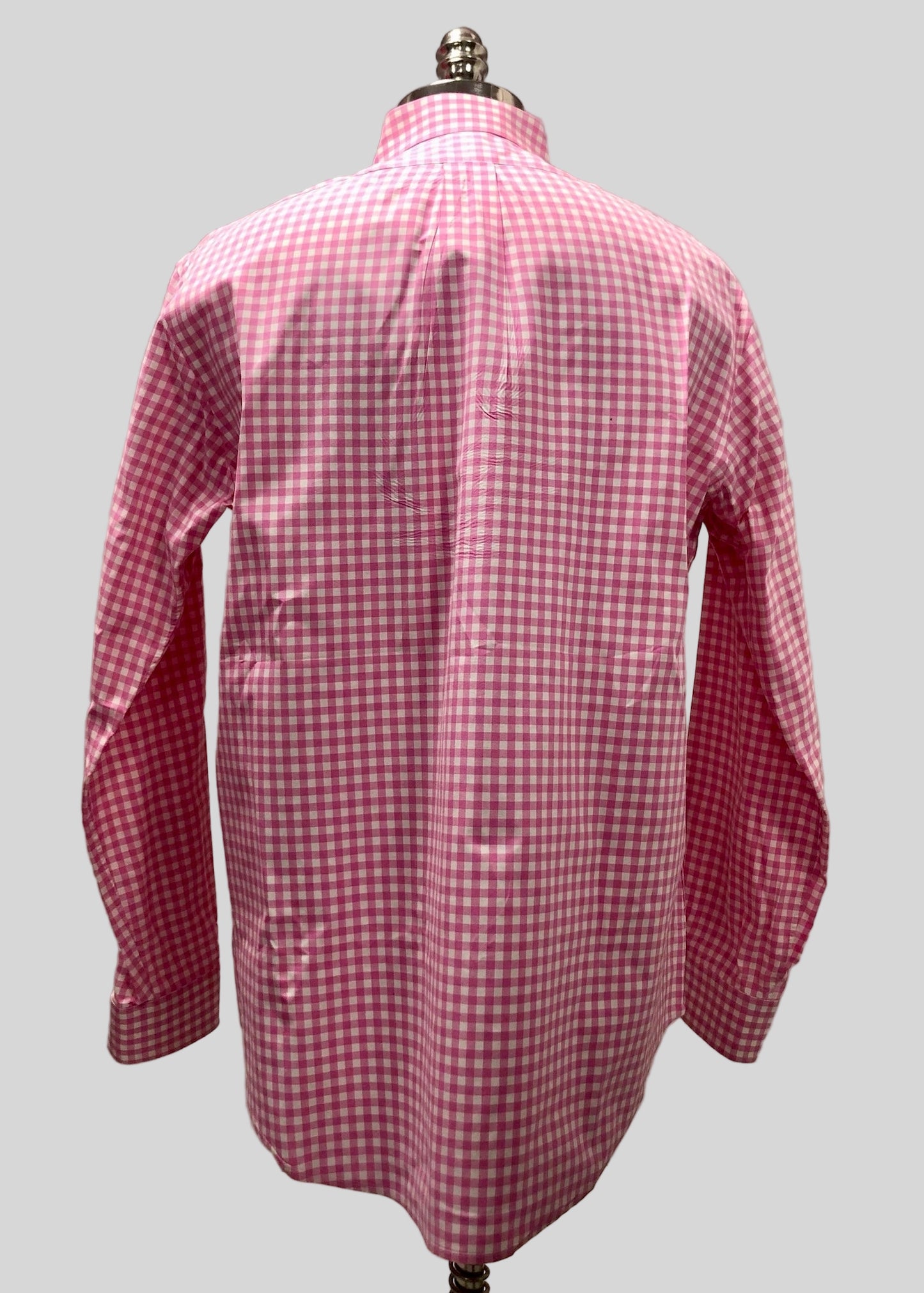 Camisa Polo Ralph Lauren 🏇🏼 de cuadros gingham rosado y blanco Talla L Entalle Custom Fit