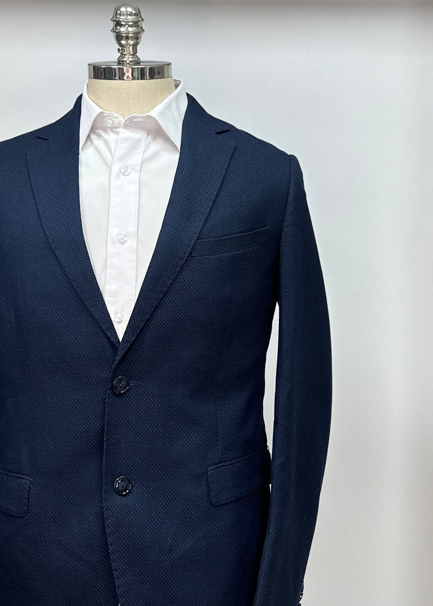 Chaqueta Blazer Carven 🇺🇸 de Corte Slim Fit en tono azul navy Talla Medium (40)