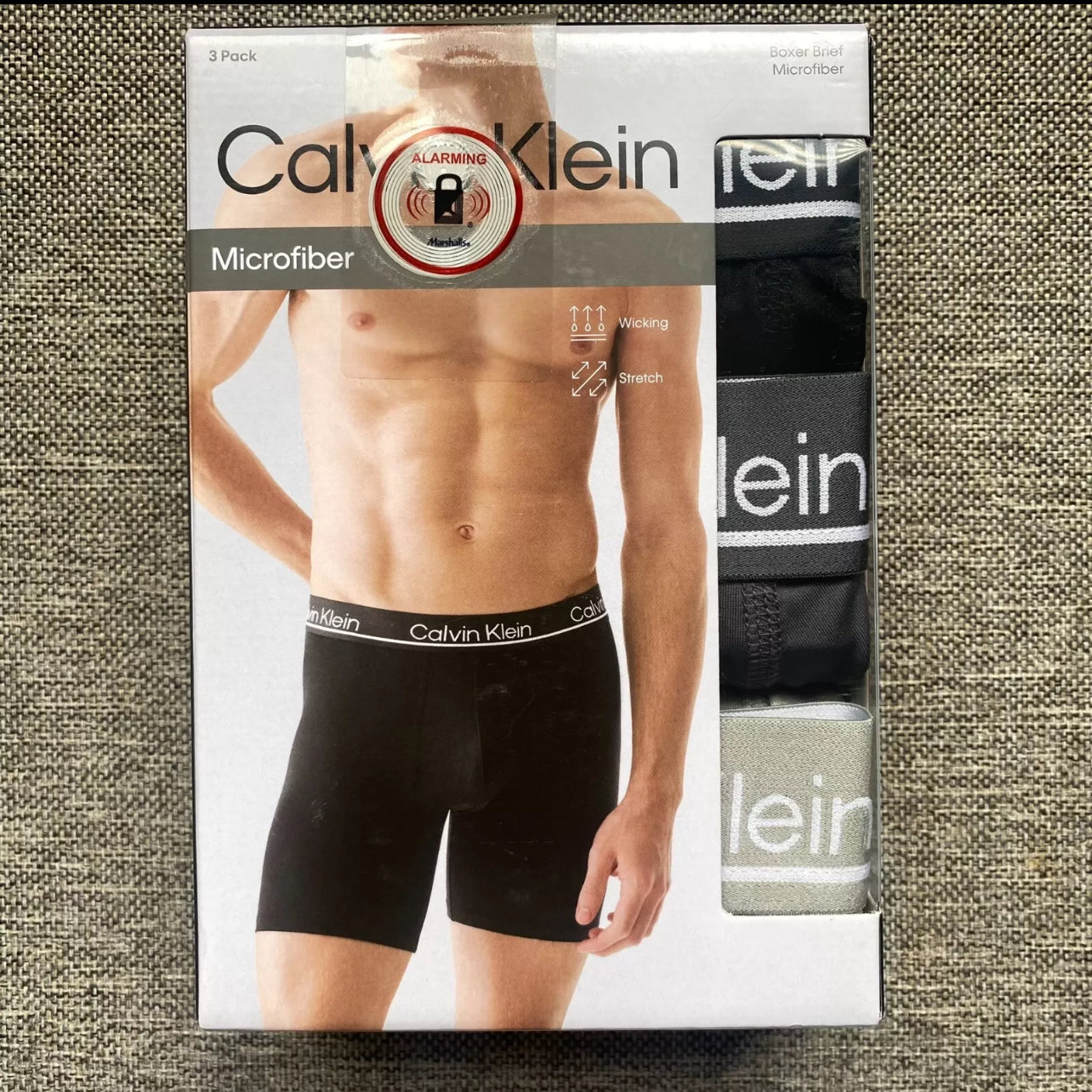 Paquete de 3 Calzoncillos tipo Boxer Calvin Klein de Microfibra - Tela ligera en Talla L