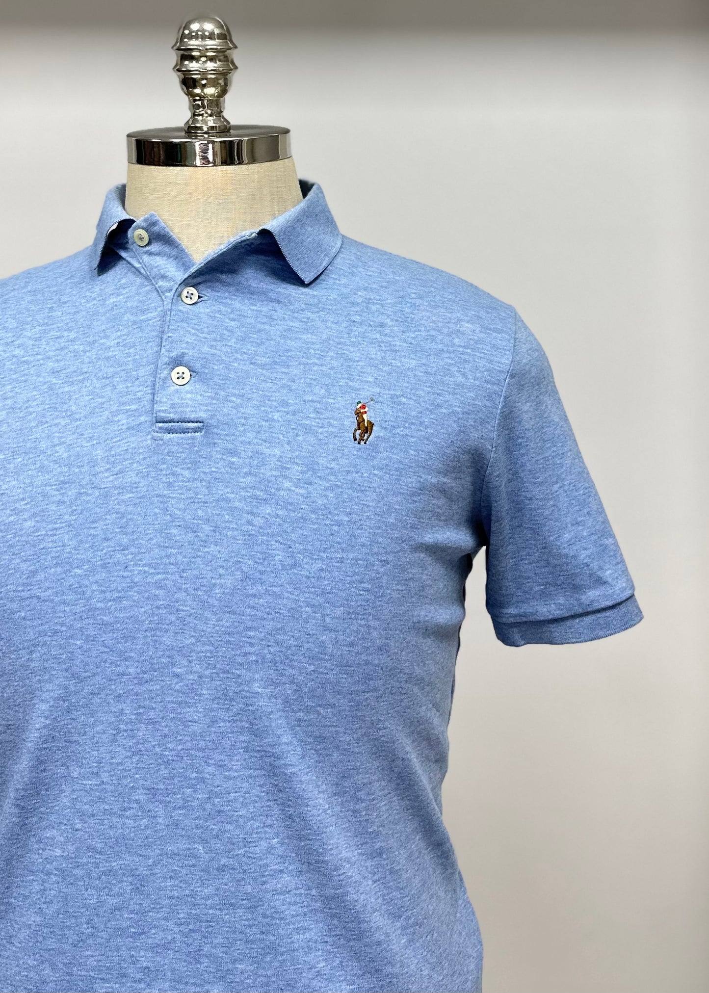 Camiseta Polo Ralph Lauren 🏇🏼 color Celeste Talla S Entalle Regular