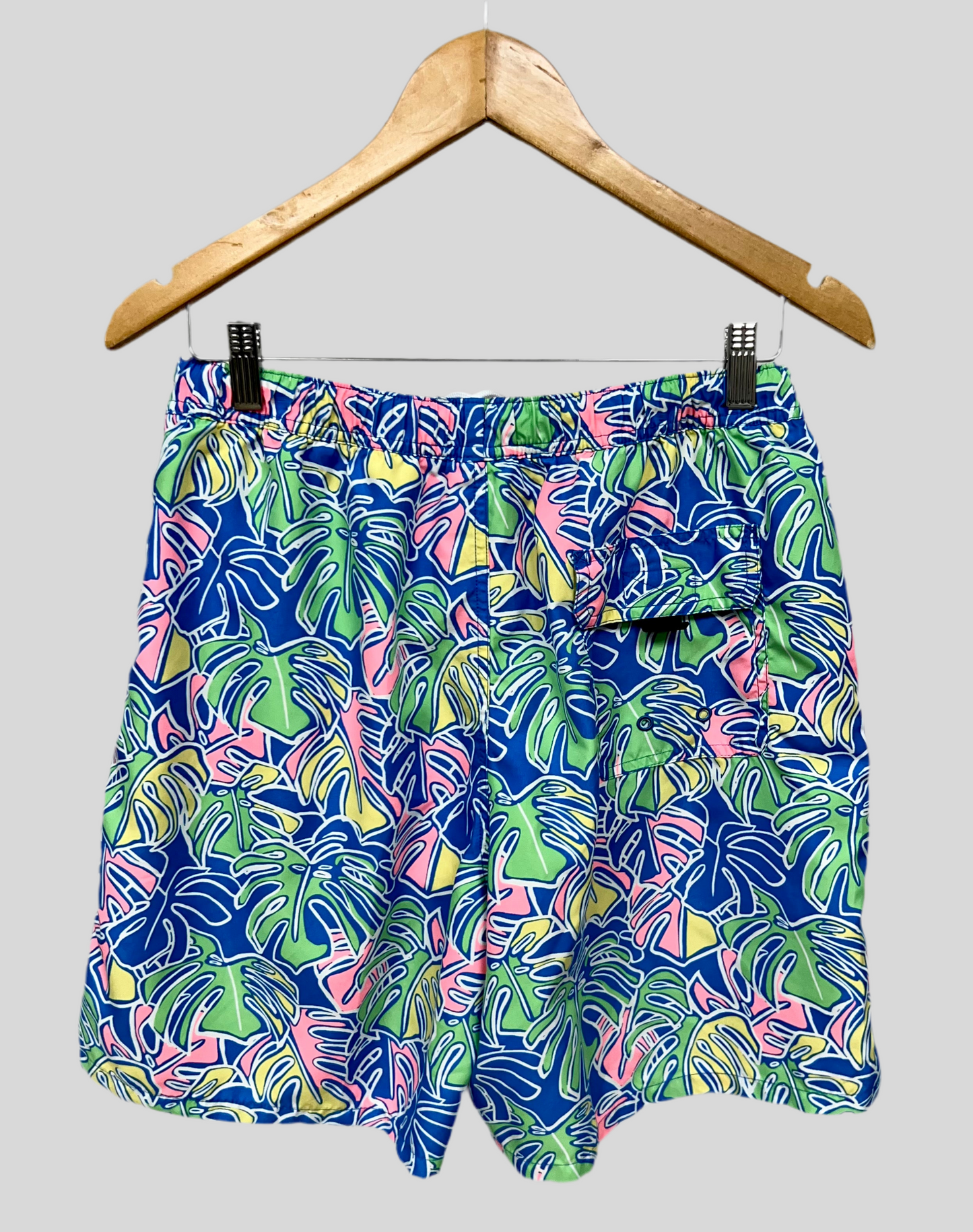 Short de baño Vineyard Vines 🐳 con diseño de hojas multicolor talla M