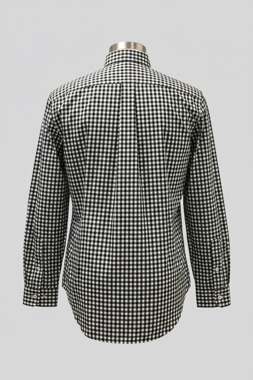 Camisa de botones Polo Ralph Lauren 🏇🏼 de cuadros gingham negro y blanco Talla M Entalle Regular