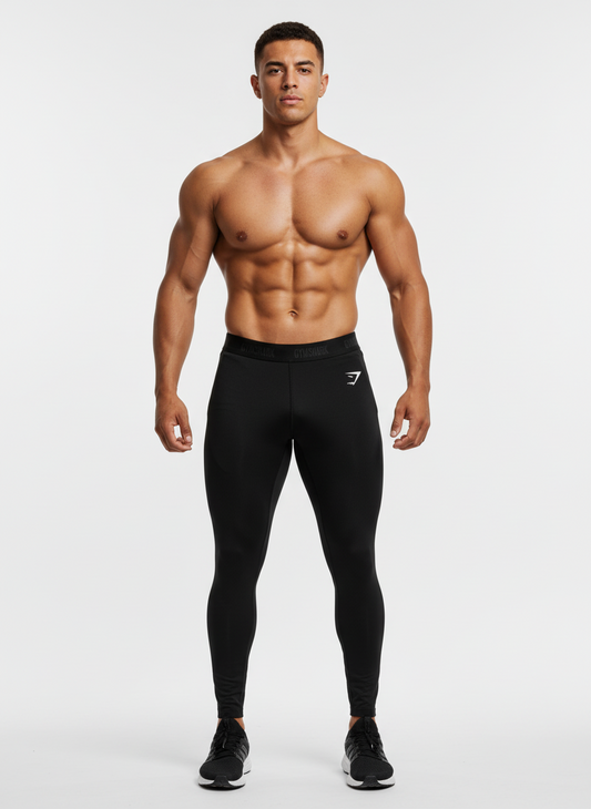 Malla de entrenamiento Gymshark 🏋🏽 para hombre en Color negro y logo en blanco Talla L