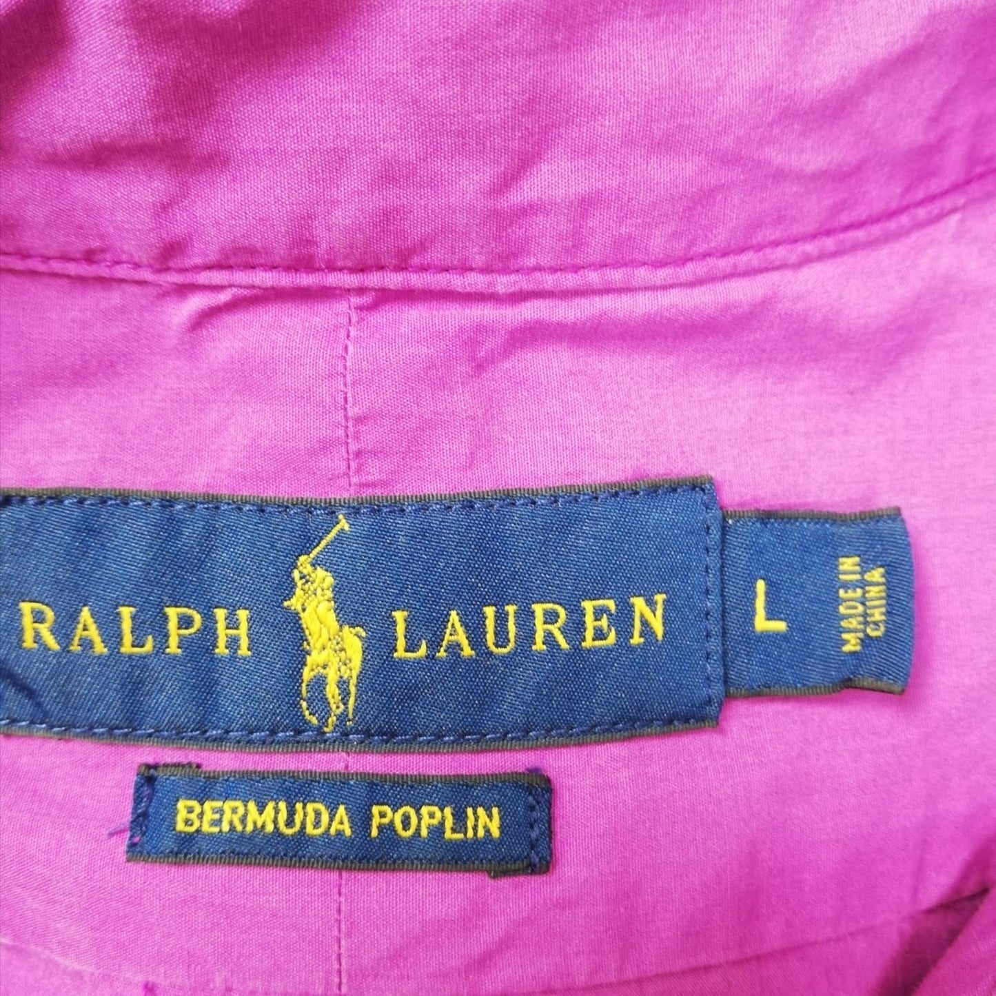 Camisa de botones Polo Ralph Lauren 🏇🏼 color morado intenso Talla L Entalle Regular