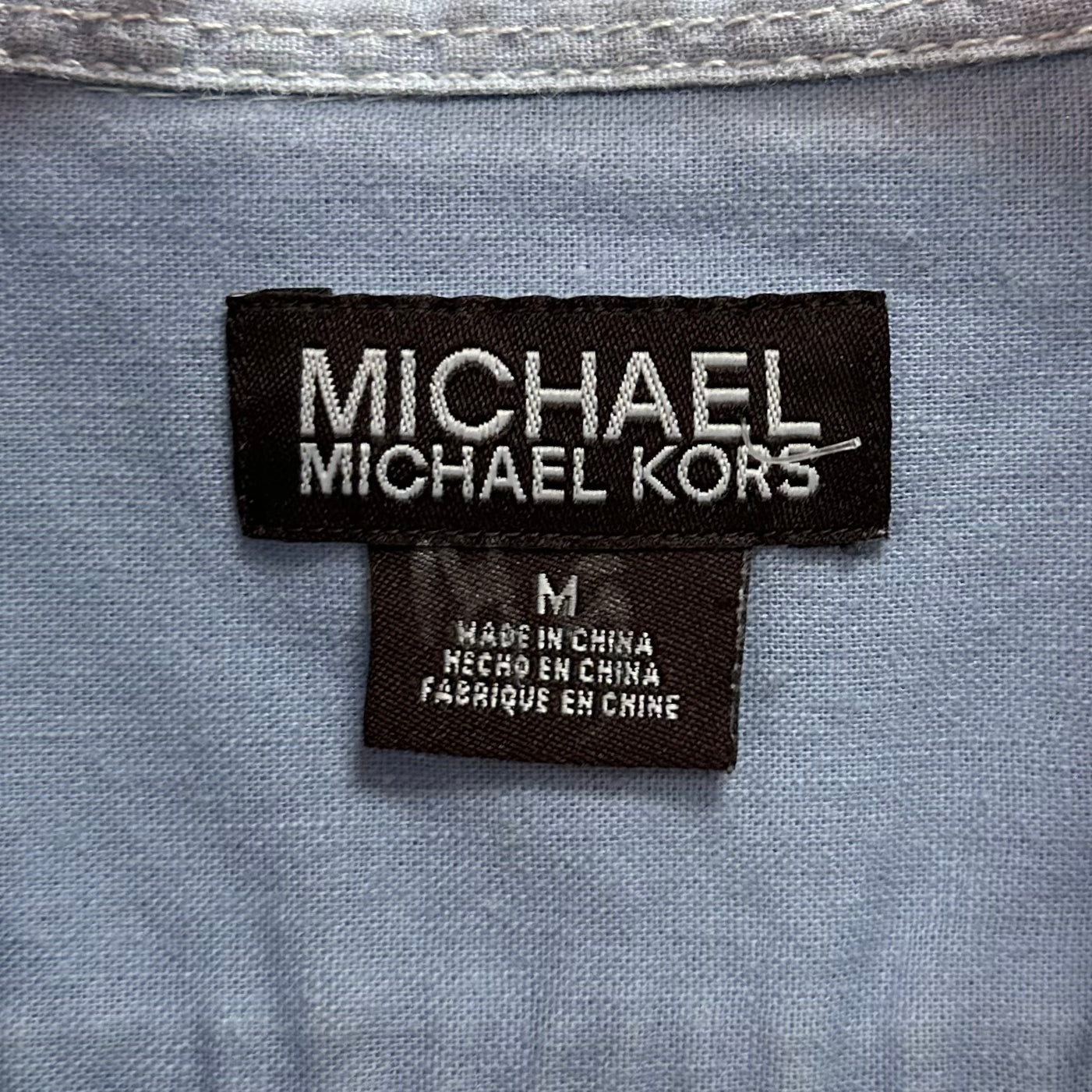 Camisa de botones Michael Kors 🇺🇸 De jeans color celeste Talla M Entalle Regular (ver descripción)